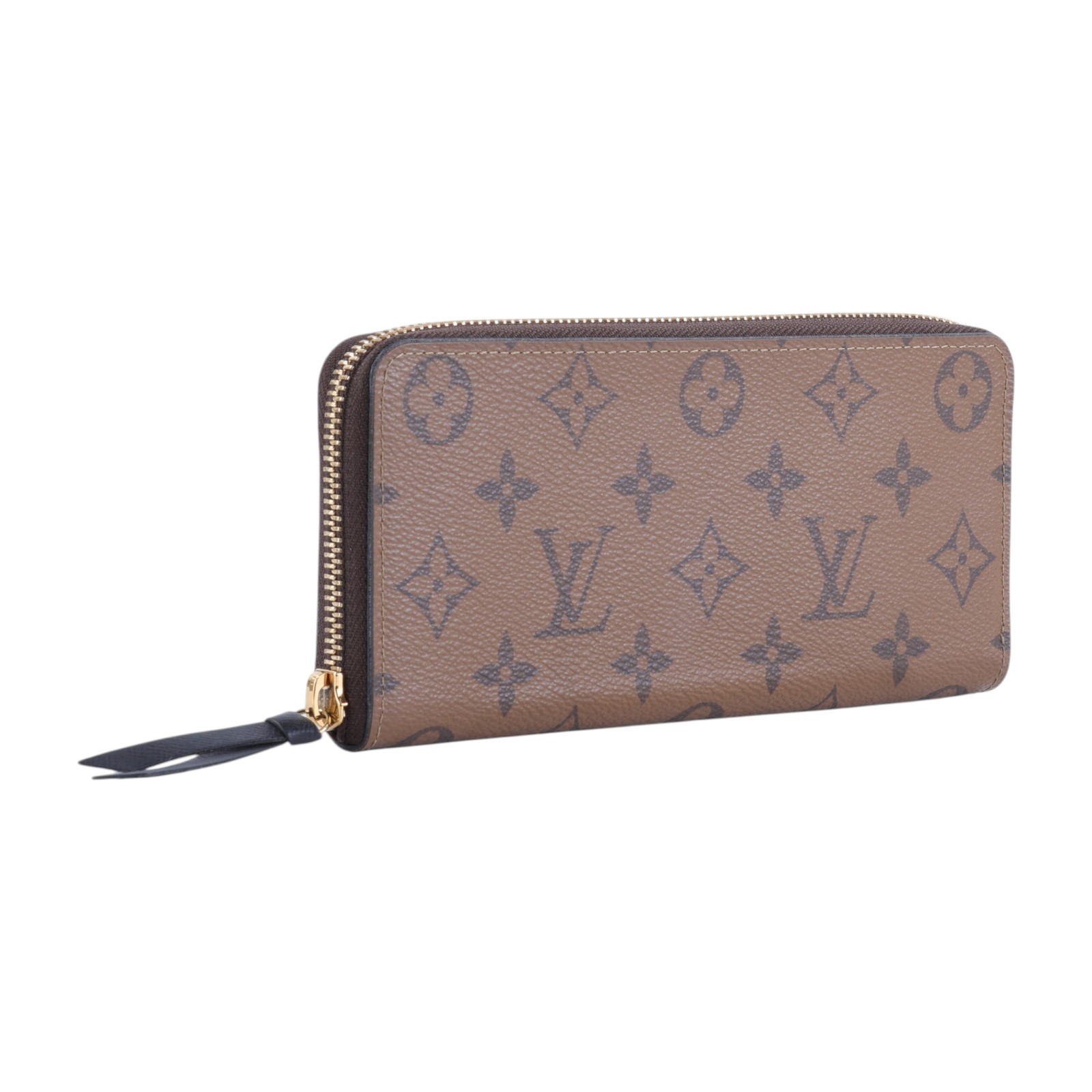 路易威登 LOUIS VUITTON Clémence 錢包 拉鍊 長夾 Monogram Reverse塗層帆布 M82336 晶片款  原廠盒子/防塵袋