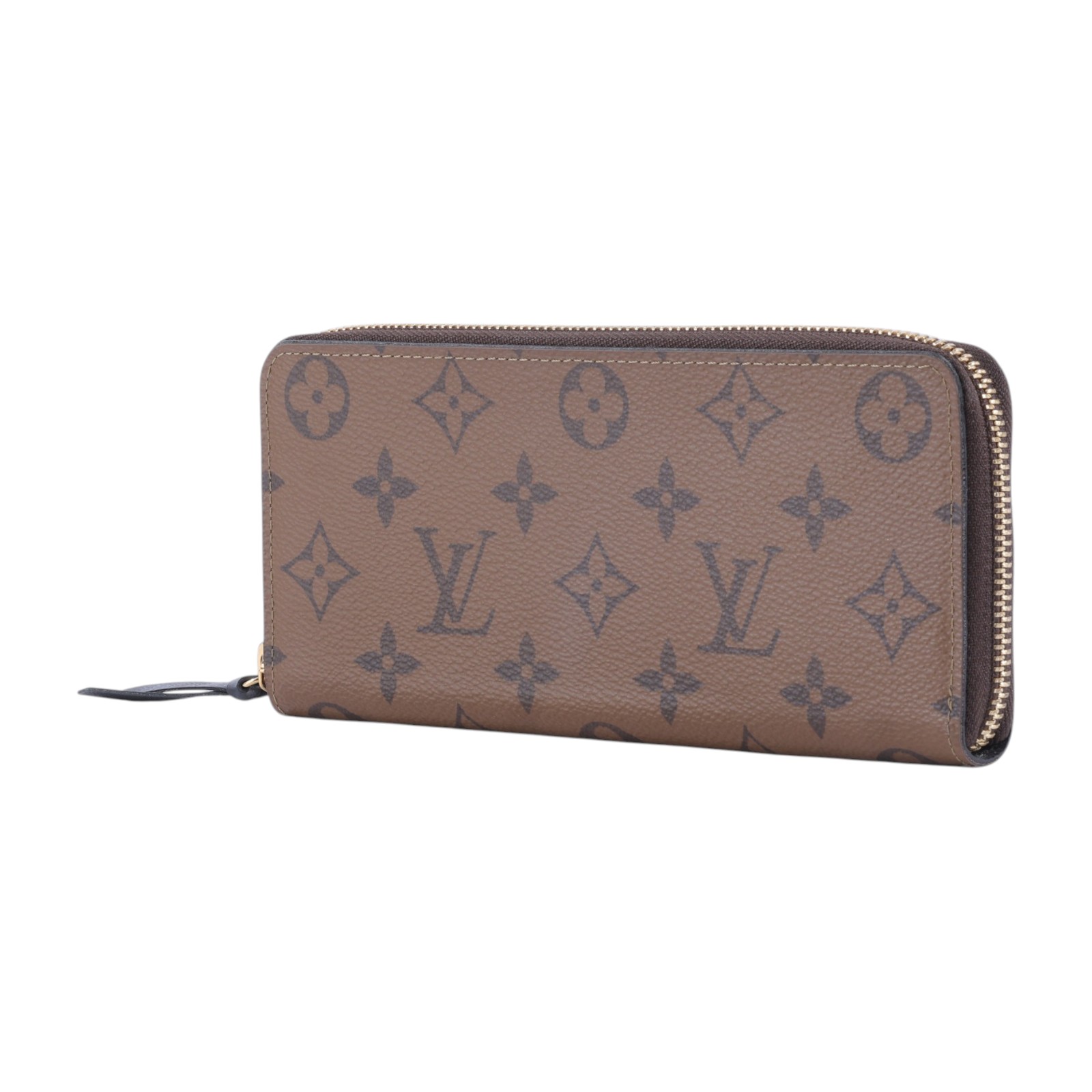 路易威登 LOUIS VUITTON Clémence 錢包 拉鍊 長夾 Monogram Reverse塗層帆布 M82336 晶片款  原廠盒子/防塵袋