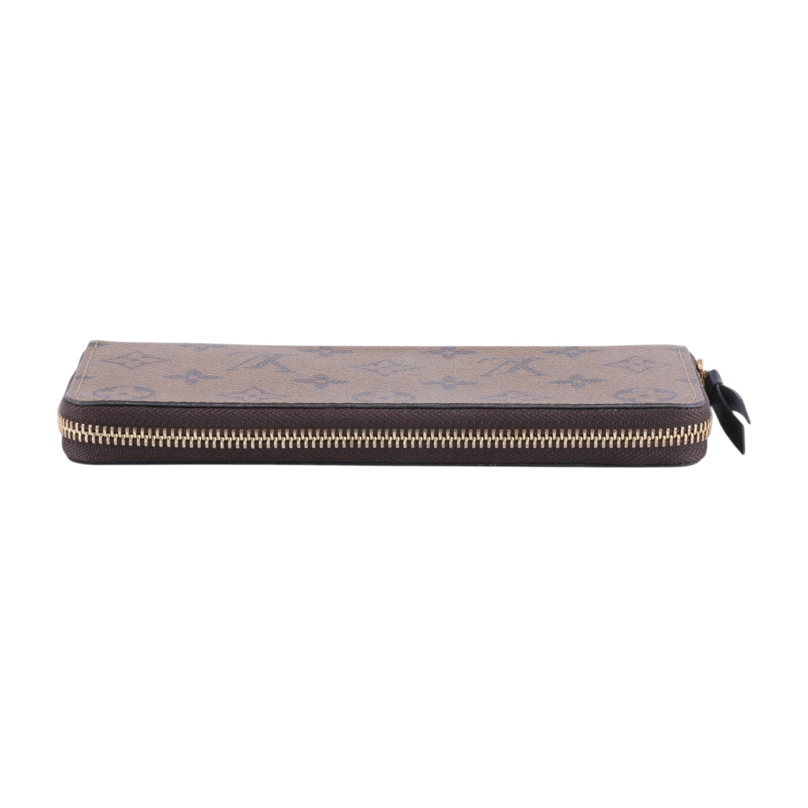 路易威登 LOUIS VUITTON Clémence 錢包 拉鍊 長夾 Monogram Reverse塗層帆布 M82336 晶片款  原廠盒子/防塵袋