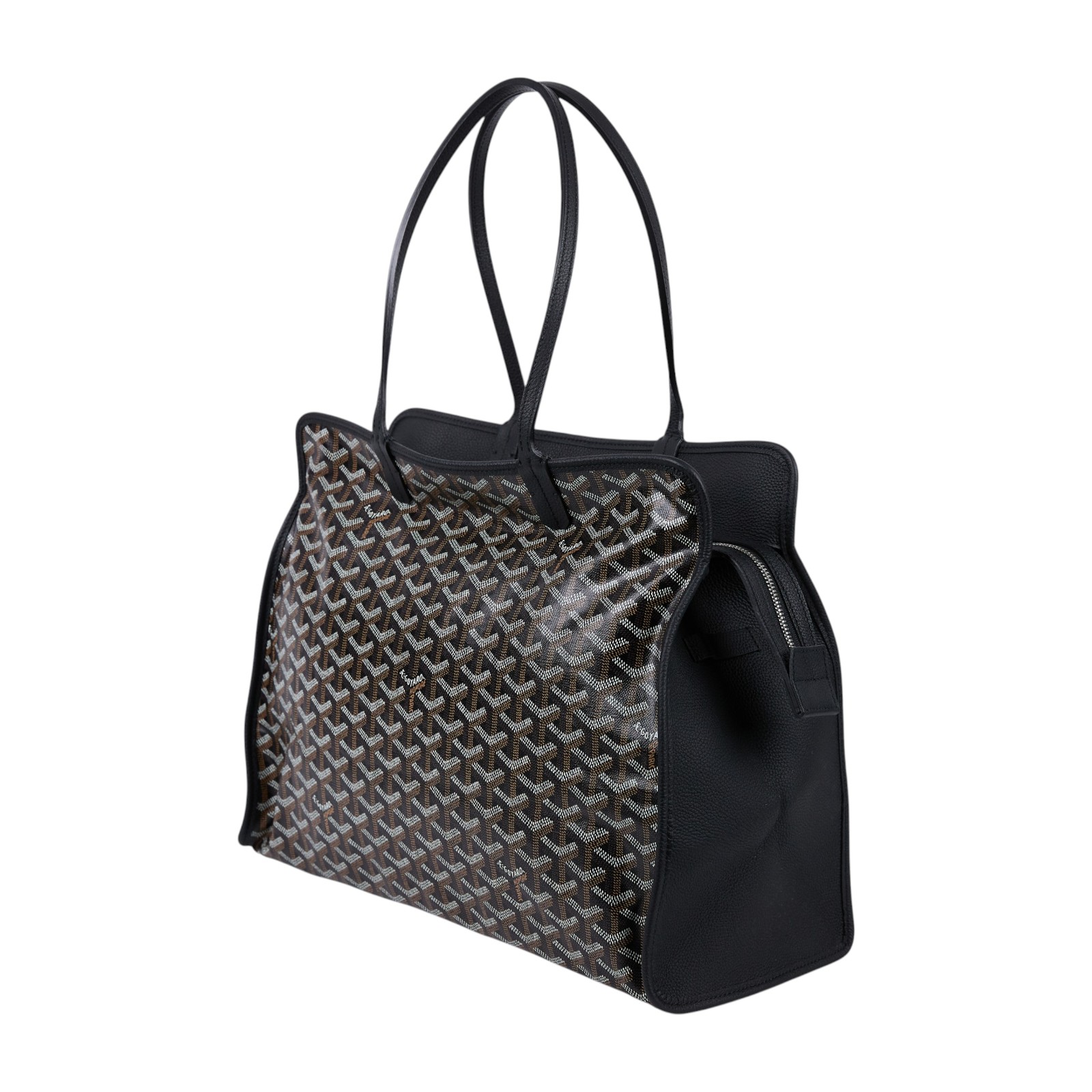 高雅德 GOYARD Sac Hardy PM 手提托特包 HARDY2PMLTY 黑HARDY TOTE PM 防塵袋/內袋/購買證明影本