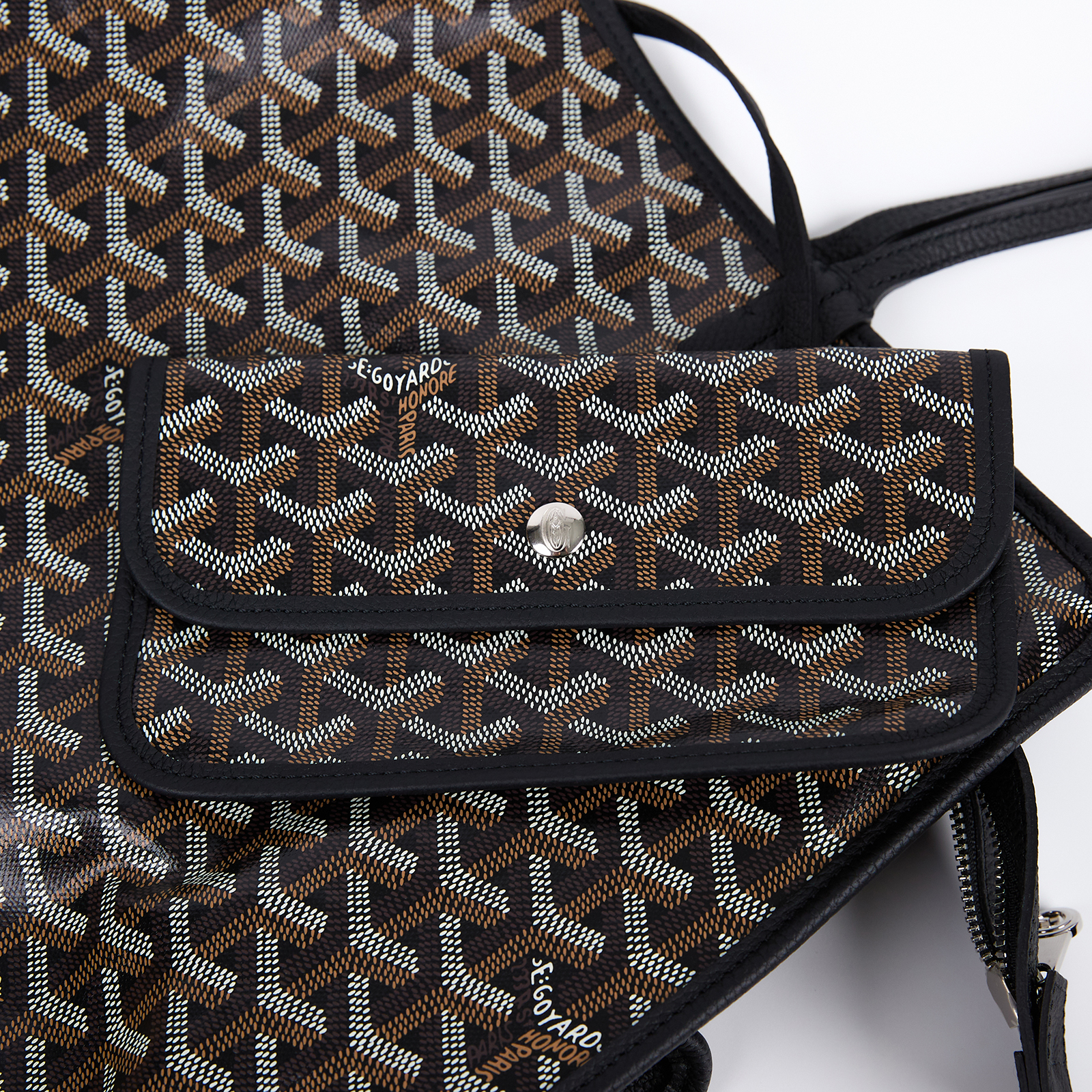 高雅德 GOYARD Sac Hardy PM 手提托特包 HARDY2PMLTY 黑HARDY TOTE PM 防塵袋/內袋/購買證明影本