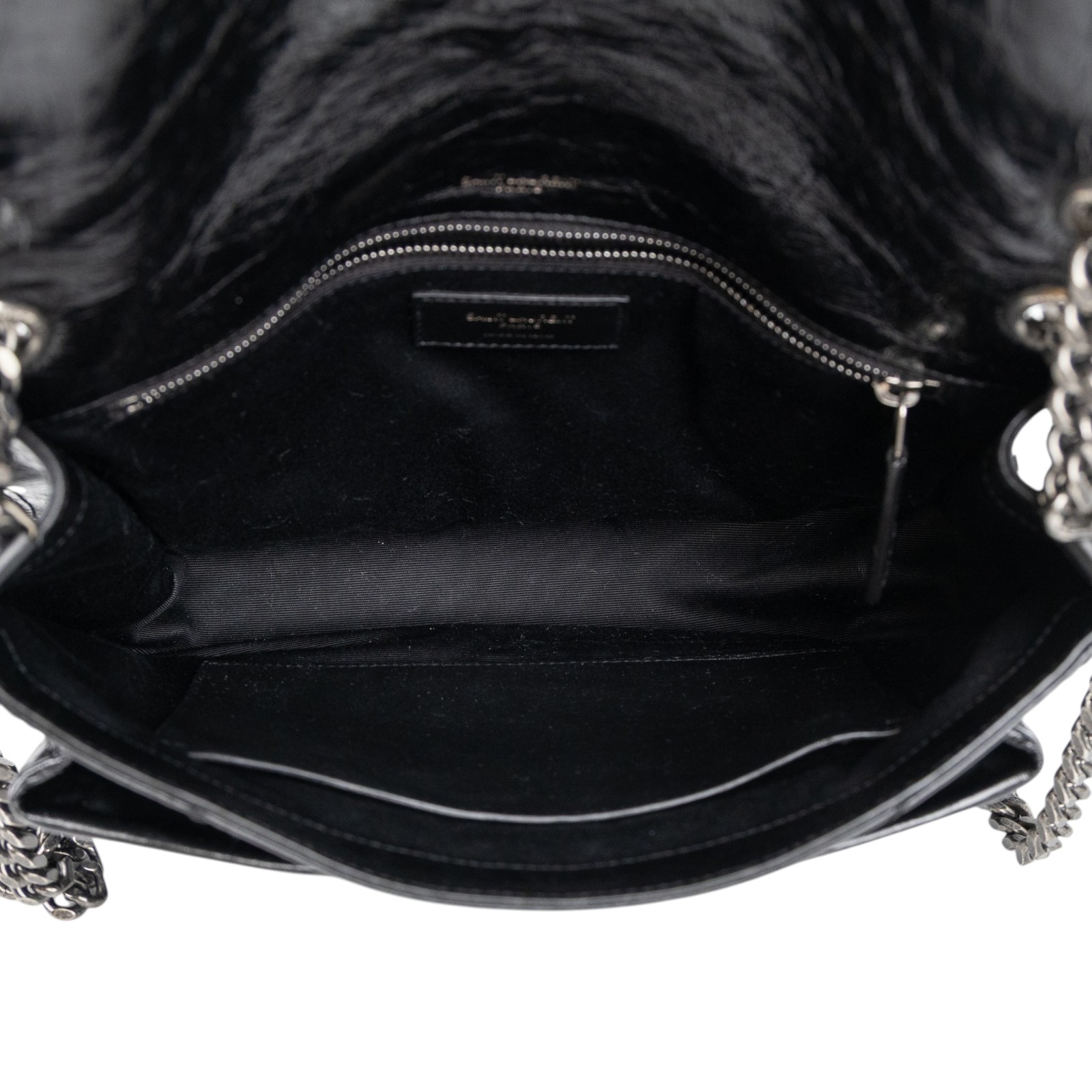聖羅蘭 YSL SAINT LAURENT Niki 復古皮革 中型手袋 銀色五金 6331580EN04 黑NIKI MEDIUM 防塵袋