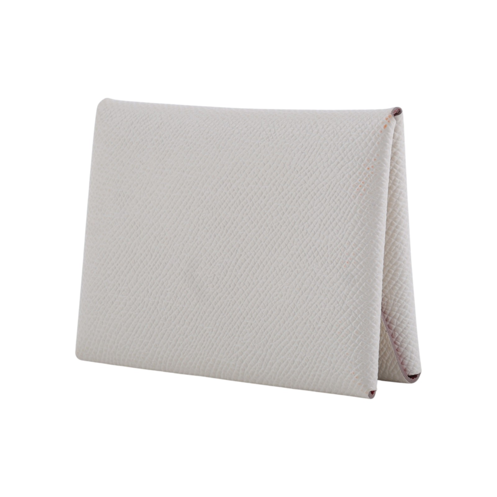 愛馬仕 Hermes Calvi Duo 卡包 粉筆白色 胭脂紅色 銀色五金 H083036CKBB /K UY 006 TM  原廠盒子