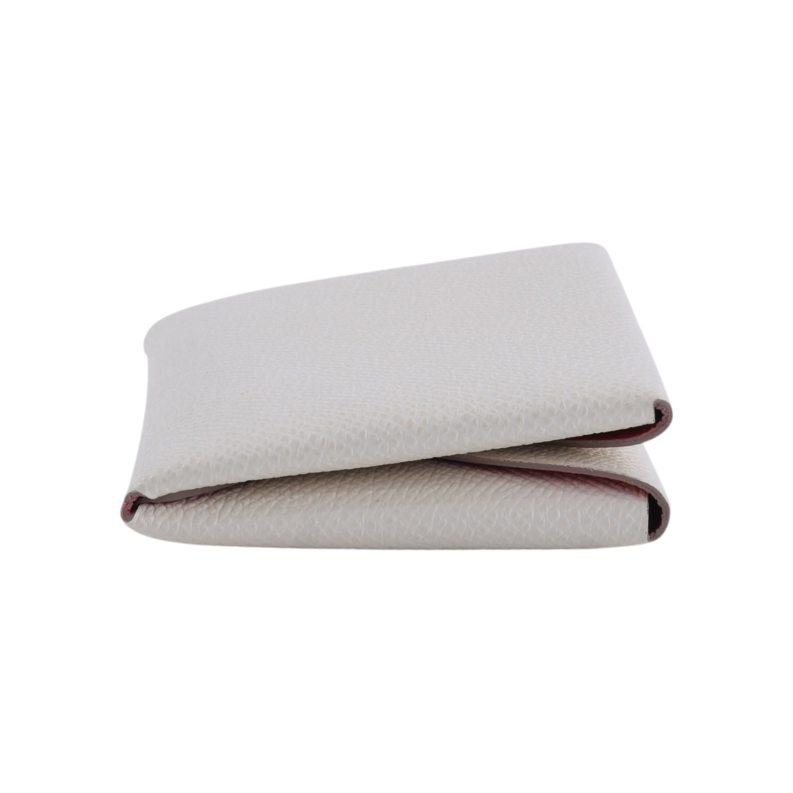 愛馬仕 Hermes Calvi Duo 卡包 粉筆白色 胭脂紅色 銀色五金 H083036CKBB /K UY 006 TM  原廠盒子