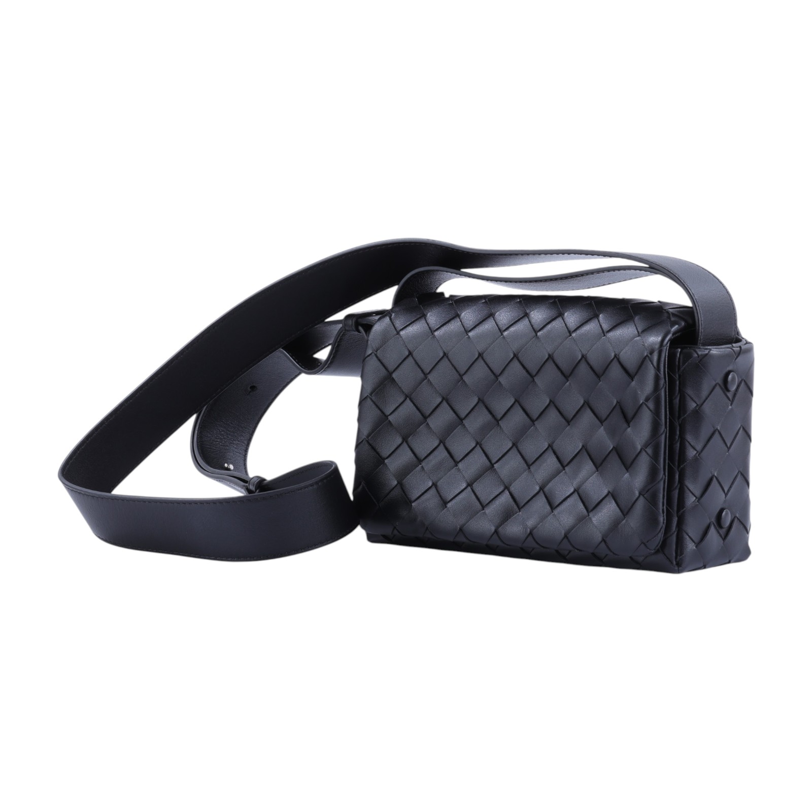 寶緹嘉 BOTTEGA VENETA Intrecciato 翻蓋編織迷你包 857931V2HL0 晶片款  無附屬品