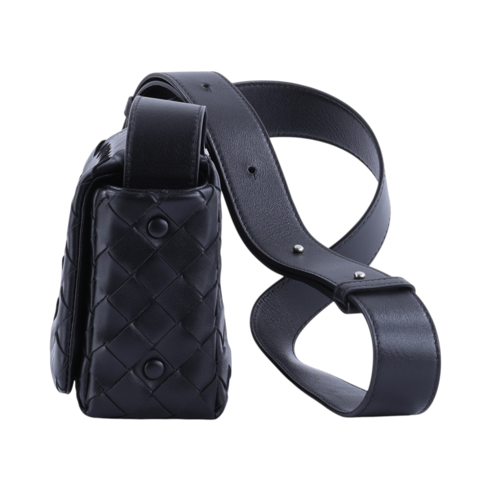 寶緹嘉 BOTTEGA VENETA Intrecciato 翻蓋編織迷你包 857931V2HL0 晶片款  無附屬品