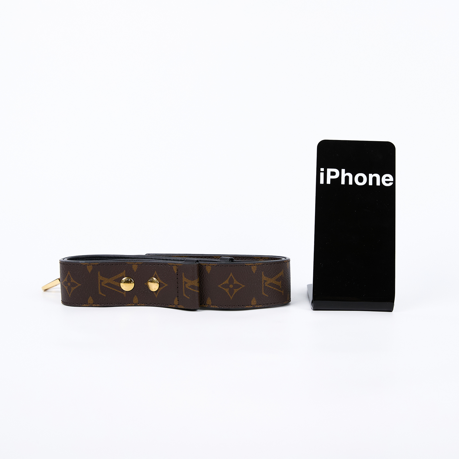 路易威登 LOUIS VUITTON Bandoulière 肩背帶 黑色 J02465 原花可調節寬背帶 無附屬品