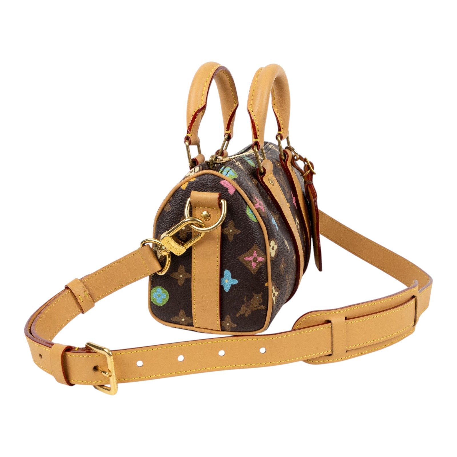路易威登 LOUIS VUITTON Keepall Bandoulière 25 波士頓包 肩背包 斜背包 M24849 晶片款  背帶/吊牌