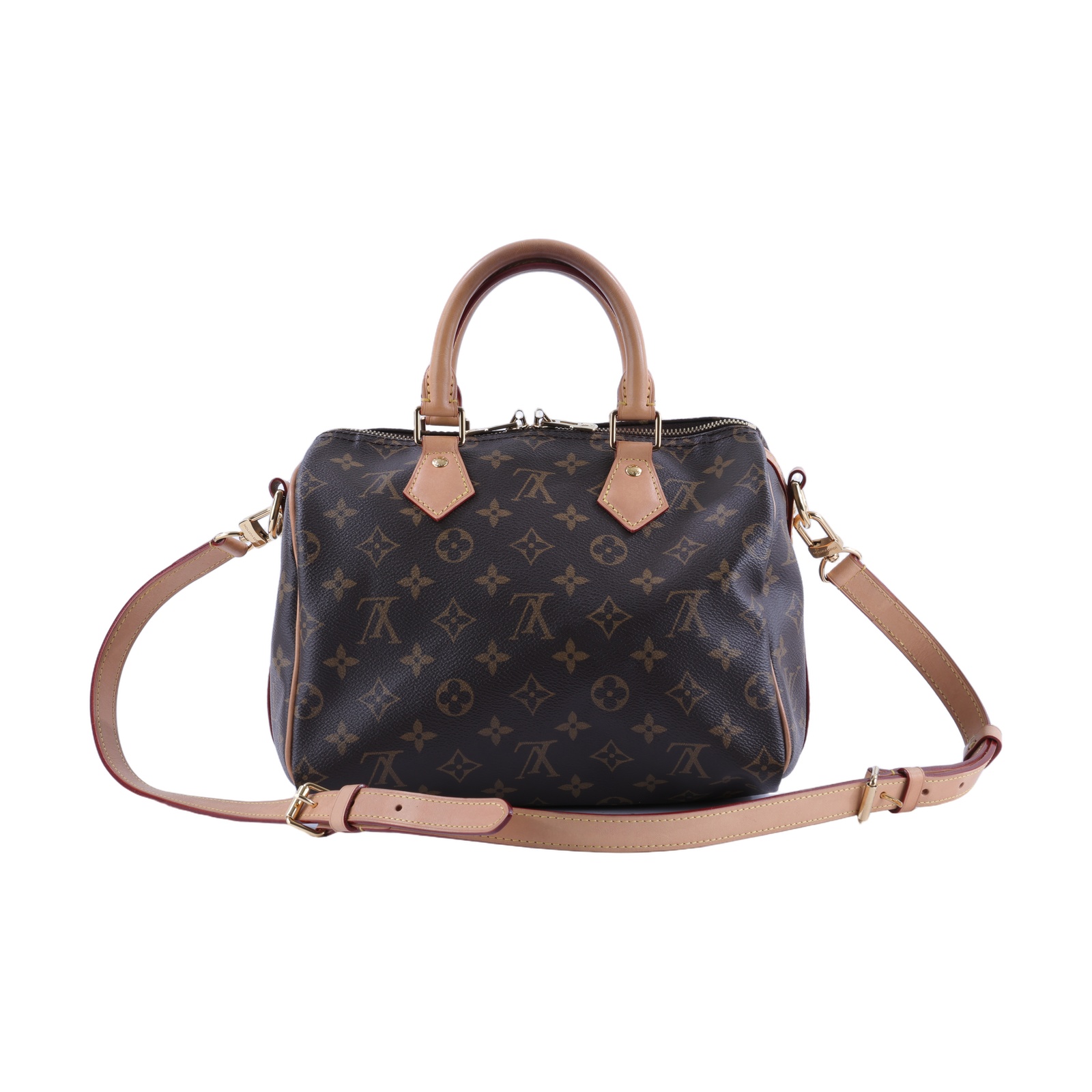 路易威登 LOUIS VUITTON Speedy Bandoulière  25 經典帆布 手提 斜背 波士頓包 M41113 晶片款  防塵袋/背帶/鎖組