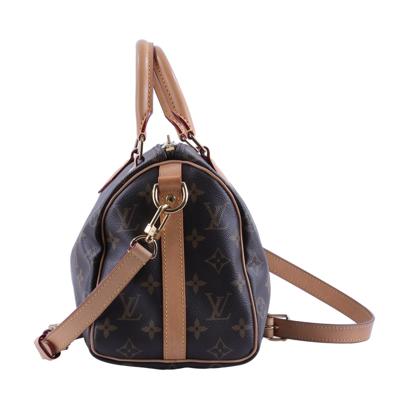 路易威登 LOUIS VUITTON Speedy Bandoulière  25 經典帆布 手提 斜背 波士頓包 M41113 晶片款  防塵袋/背帶/鎖組