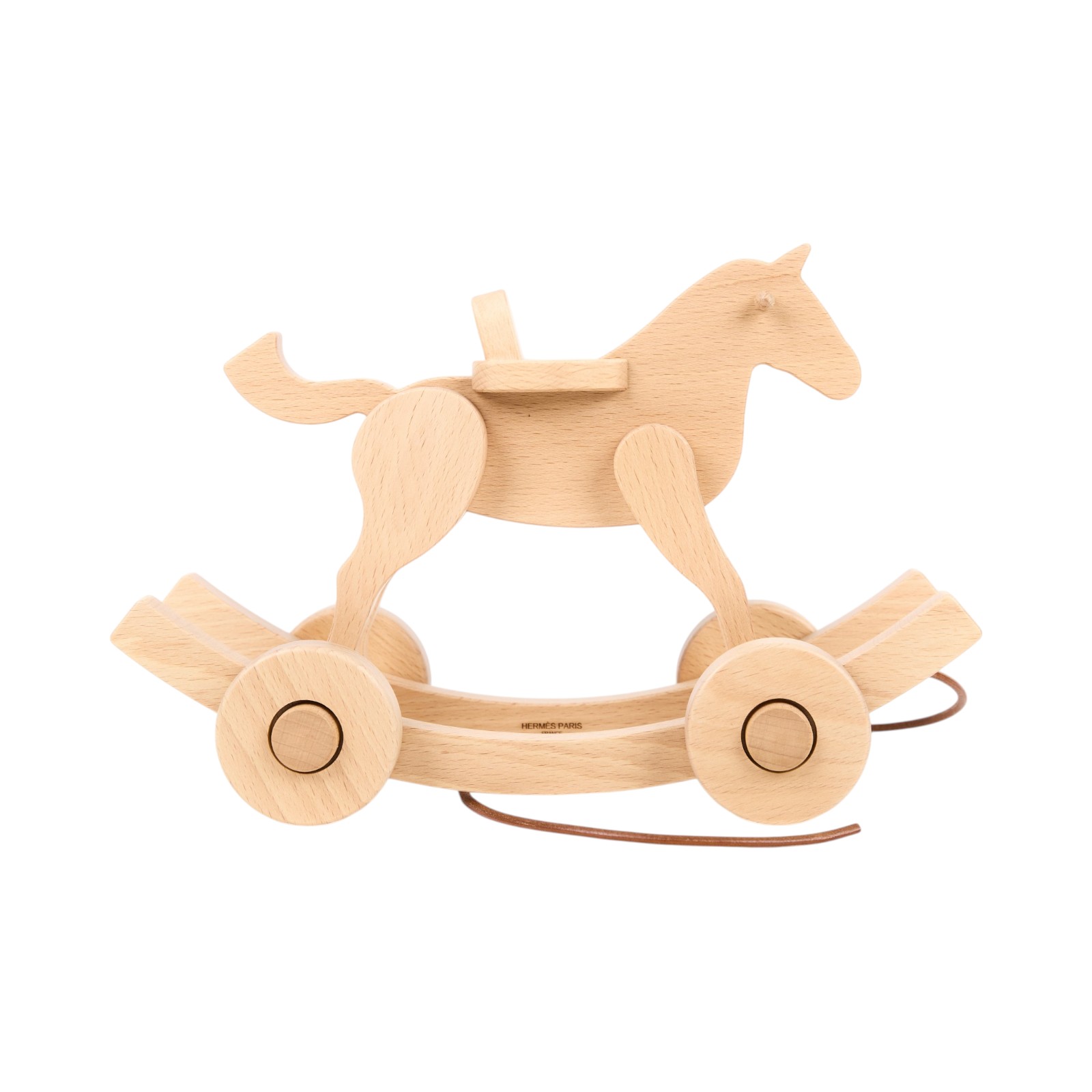 愛馬仕 Hermes Spirit pull-along horse 實心櫸木拉環小馬 原木色 H400157Mv01 H400157M 01  無附屬品