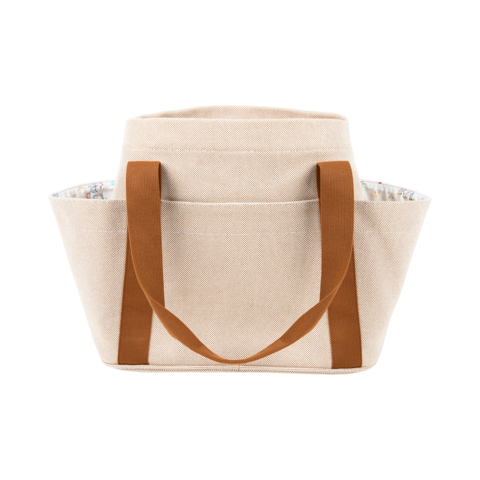 愛馬仕 Hermes Cabriole 尿布袋 H帆布 棉質 珍珠灰 H104481Mv01 H104481M 01 棕Cabriole 媽媽包 內膽包/布墊