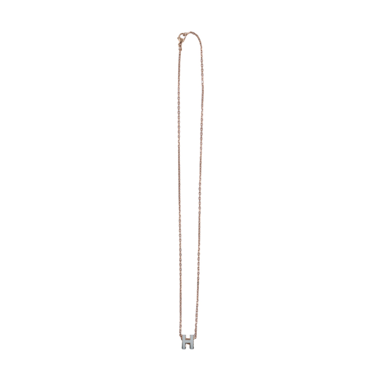 愛馬仕 Hermes Mini Pop H 墜飾 白色 H147992Fv49 ST 02 63 白/金MINI POP H項鍊 原廠盒子