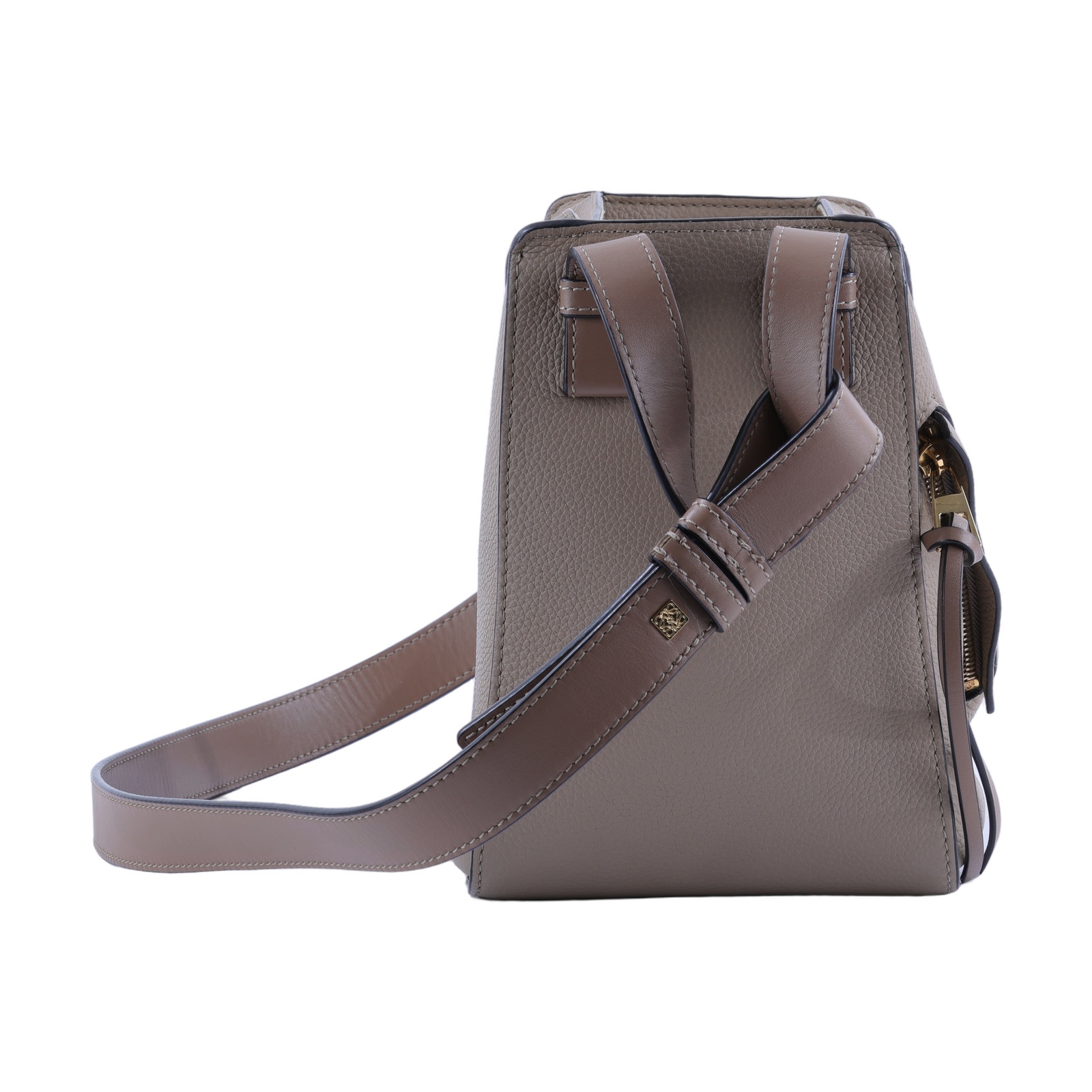 羅意威 LOEWE Compact Hammock bag 小牛皮 肩背 吊床包 A538H13X03 灰Mini Hammock 防塵袋