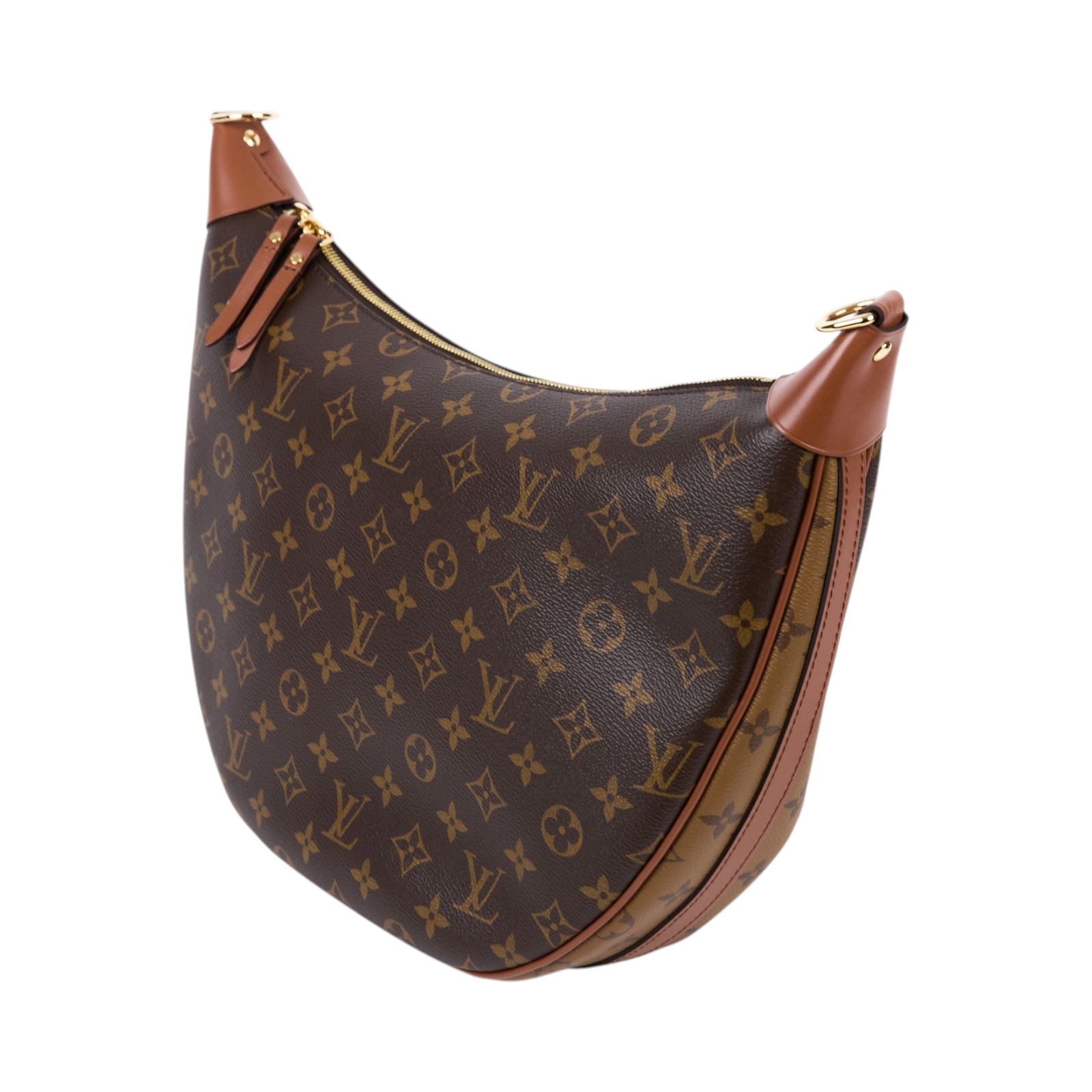 路易威登 LOUIS VUITTON Loop Hobo 經典帆布 半月包 單肩包 M46311 晶片款  防塵袋/內袋/背帶2/購買證明
