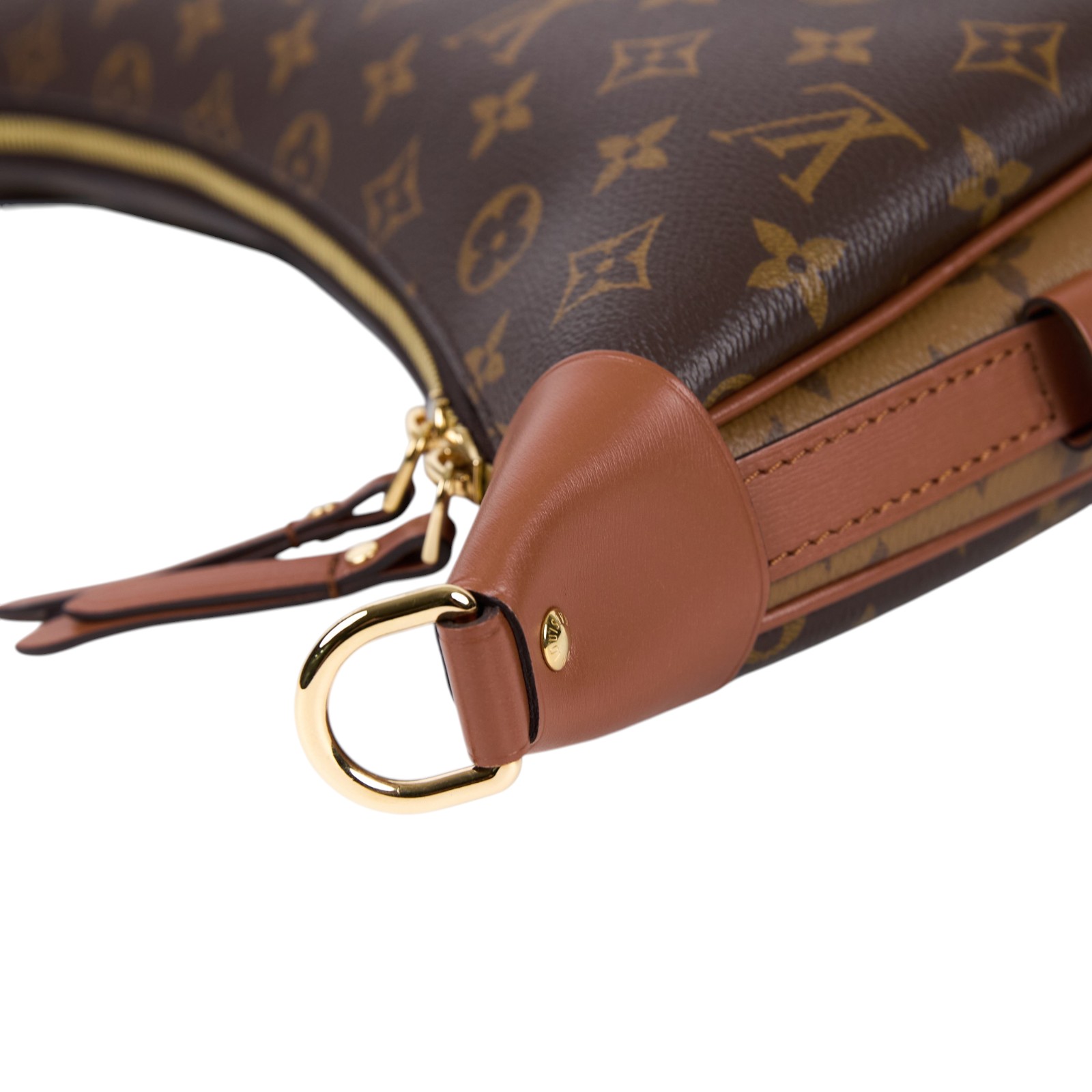 路易威登 LOUIS VUITTON Loop Hobo 經典帆布 半月包 單肩包 M46311 晶片款  防塵袋/內袋/背帶2/購買證明