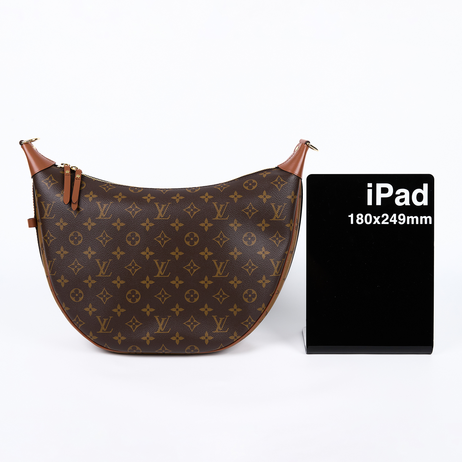 路易威登 LOUIS VUITTON Loop Hobo 經典帆布 半月包 單肩包 M46311 晶片款  防塵袋/內袋/背帶2/購買證明