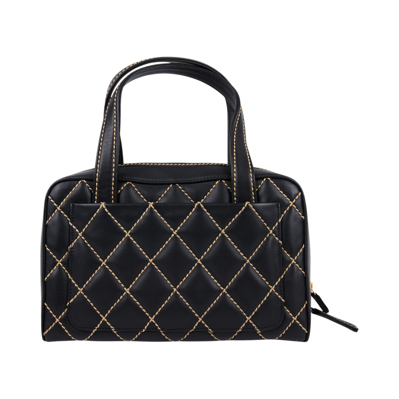 香奈兒 CHANEL Wild Stitch 保齡球包 手提包 A20666 Y03040 11開 黑Wild Stitch保齡球包 防塵袋/保證卡/購買證明
