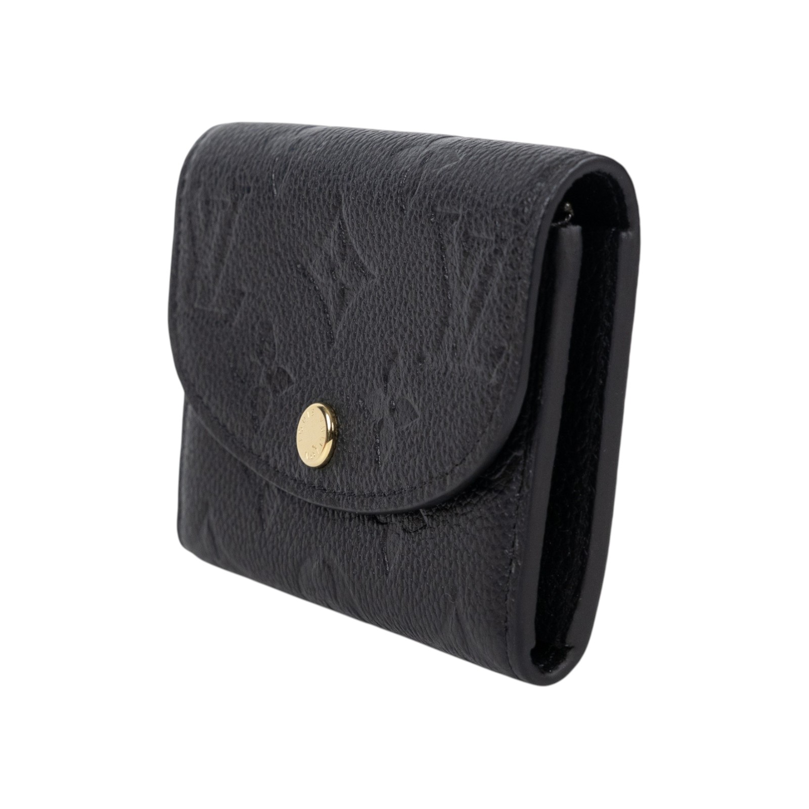 路易威登 LOUIS VUITTON Rosalie 零錢包 黑色 M81455 晶片款 黑原花壓紋Rosalie零錢包 原廠盒子/防塵袋