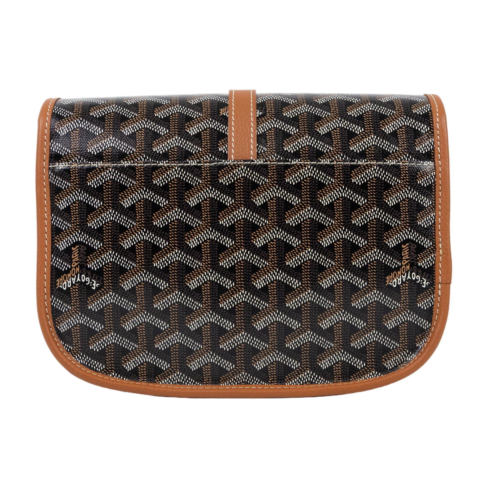 高雅德 GOYARD Belvédère PM 小型 馬鞍包 肩背包 斜背包 BELVE3PMLTY 焦糖黑BELVEDERE PM 防塵袋/購買證明