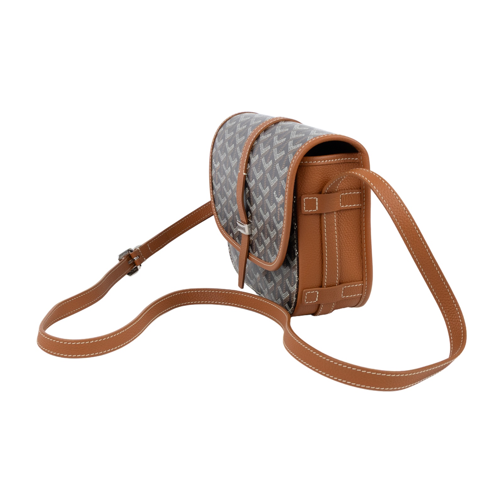 高雅德 GOYARD Belvédère PM 小型 馬鞍包 肩背包 斜背包 BELVE3PMLTY 焦糖黑BELVEDERE PM 防塵袋/購買證明