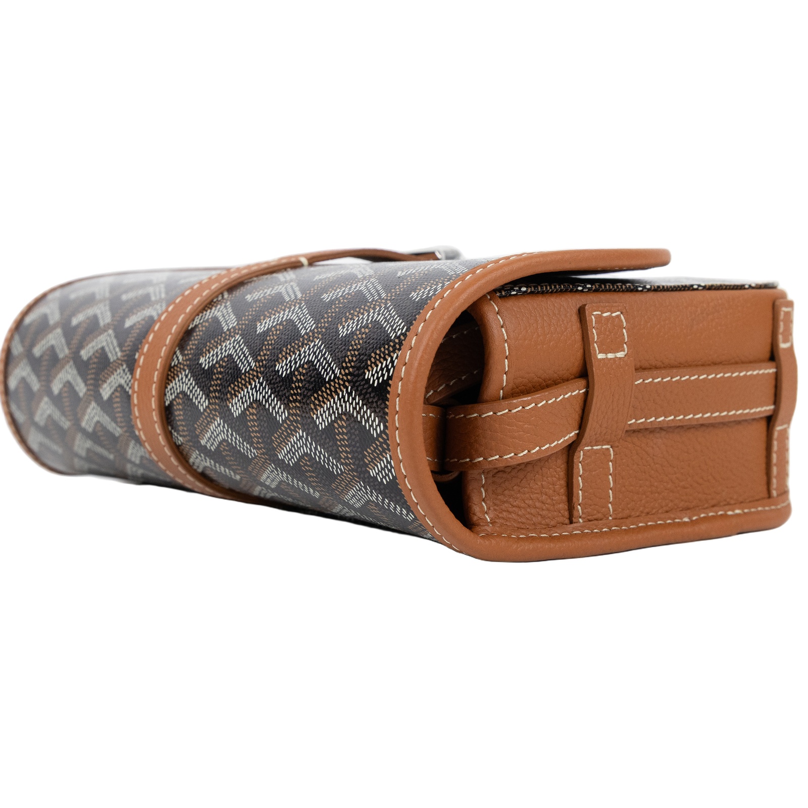高雅德 GOYARD Belvédère PM 小型 馬鞍包 肩背包 斜背包 BELVE3PMLTY 焦糖黑BELVEDERE PM 防塵袋/購買證明