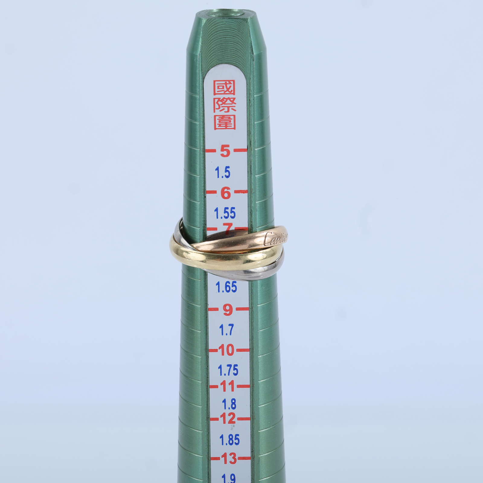 卡地亞 CARTIER Trinity 戒指 B4086148 K18 TRINITY 三環戒指#48 原廠盒子/保書/購買證明
