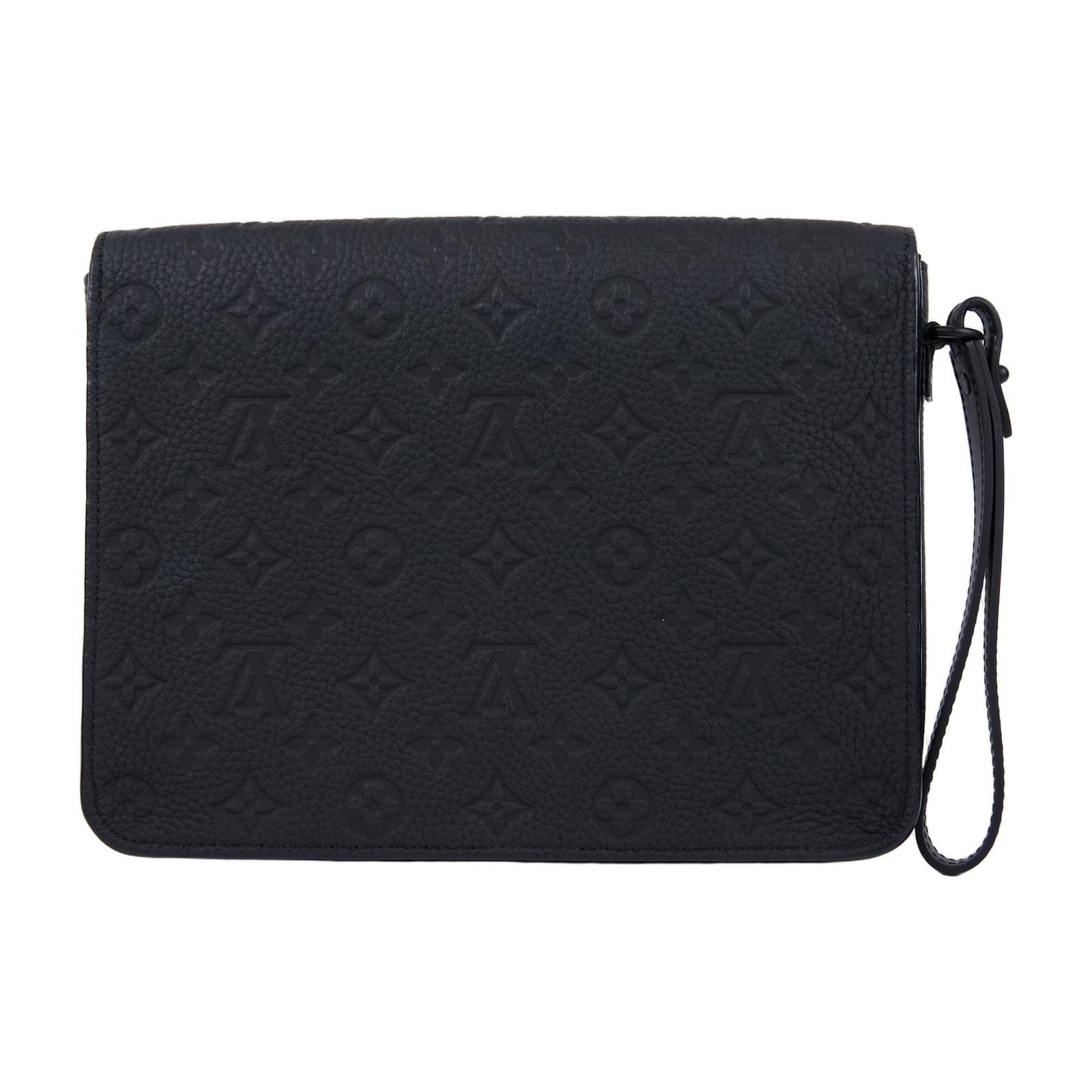 路易威登 LOUIS VUITTON S Lock 手拿包 Taurillon 牛皮 M80582 晶片款 黑壓紋S Lock手拿包 原廠盒子/防塵袋/購買證明