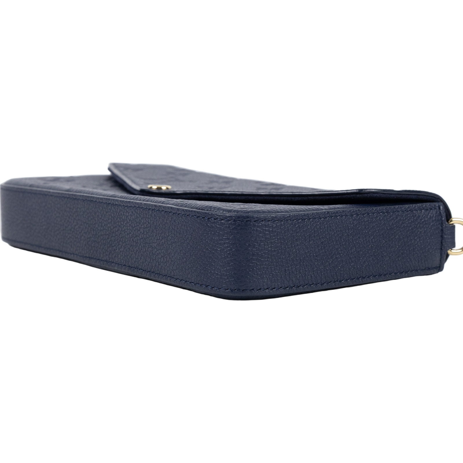 路易威登 LOUIS VUITTON Félicie Pochette 壓花皮格 WOC 翻蓋 斜背 鍊帶 肩背包 海軍藍 M83589 晶片款  原廠盒子/防塵袋/內袋2/背帶