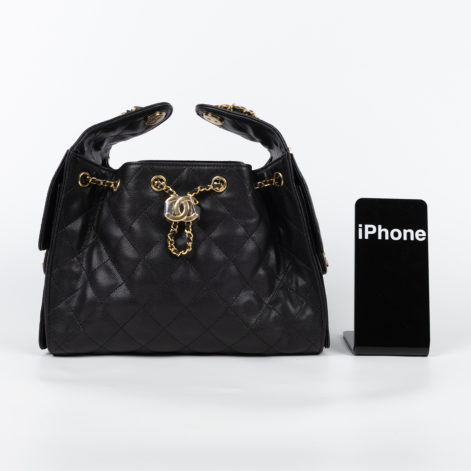 香奈兒 CHANEL 25 小型包 AS5293 晶片款 黑金荔枝25包 小號 原廠盒子/防塵袋