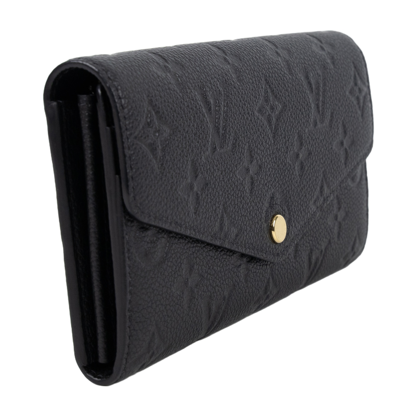 路易威登 LOUIS VUITTON Sarah 錢包 壓花牛皮 黑色 M82257 晶片款 黑Sarah 錢包 原廠盒子/防塵袋