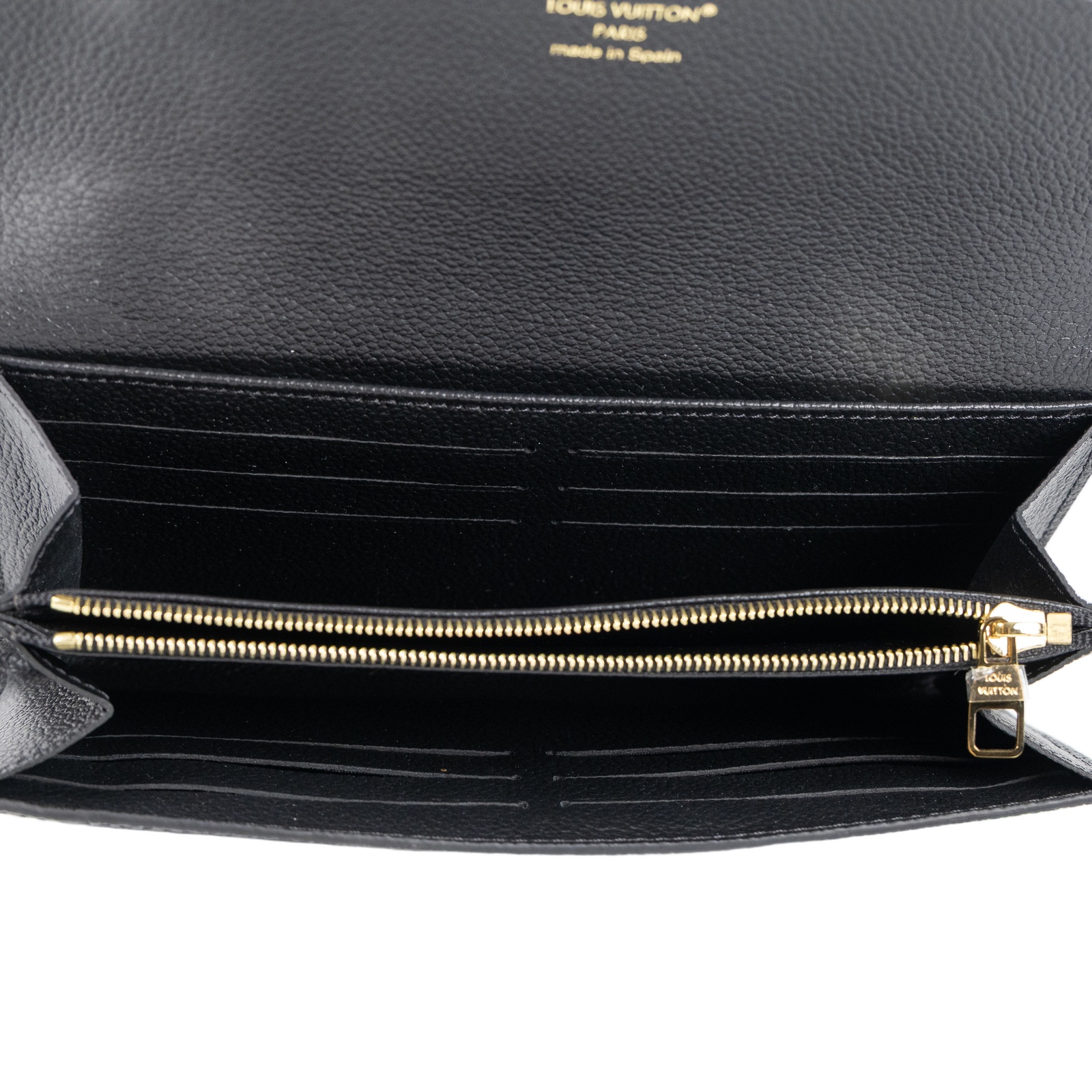 路易威登 LOUIS VUITTON Sarah 錢包 壓花牛皮 黑色 M82257 晶片款 黑Sarah 錢包 原廠盒子/防塵袋