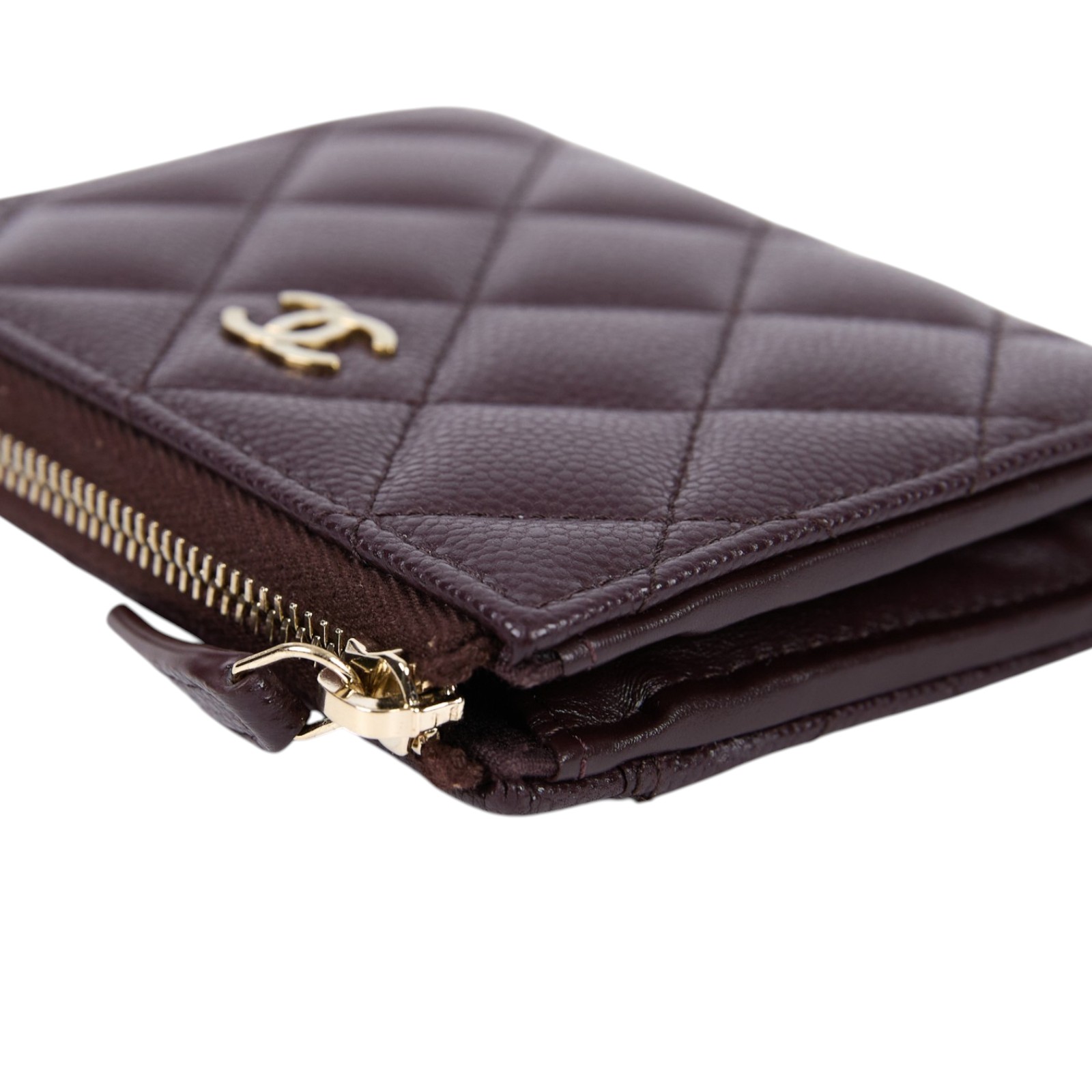 香奈兒 CHANEL CC LOGO 零錢包 卡片夾 AP3999 晶片款 酒紅L型短夾 無附屬品