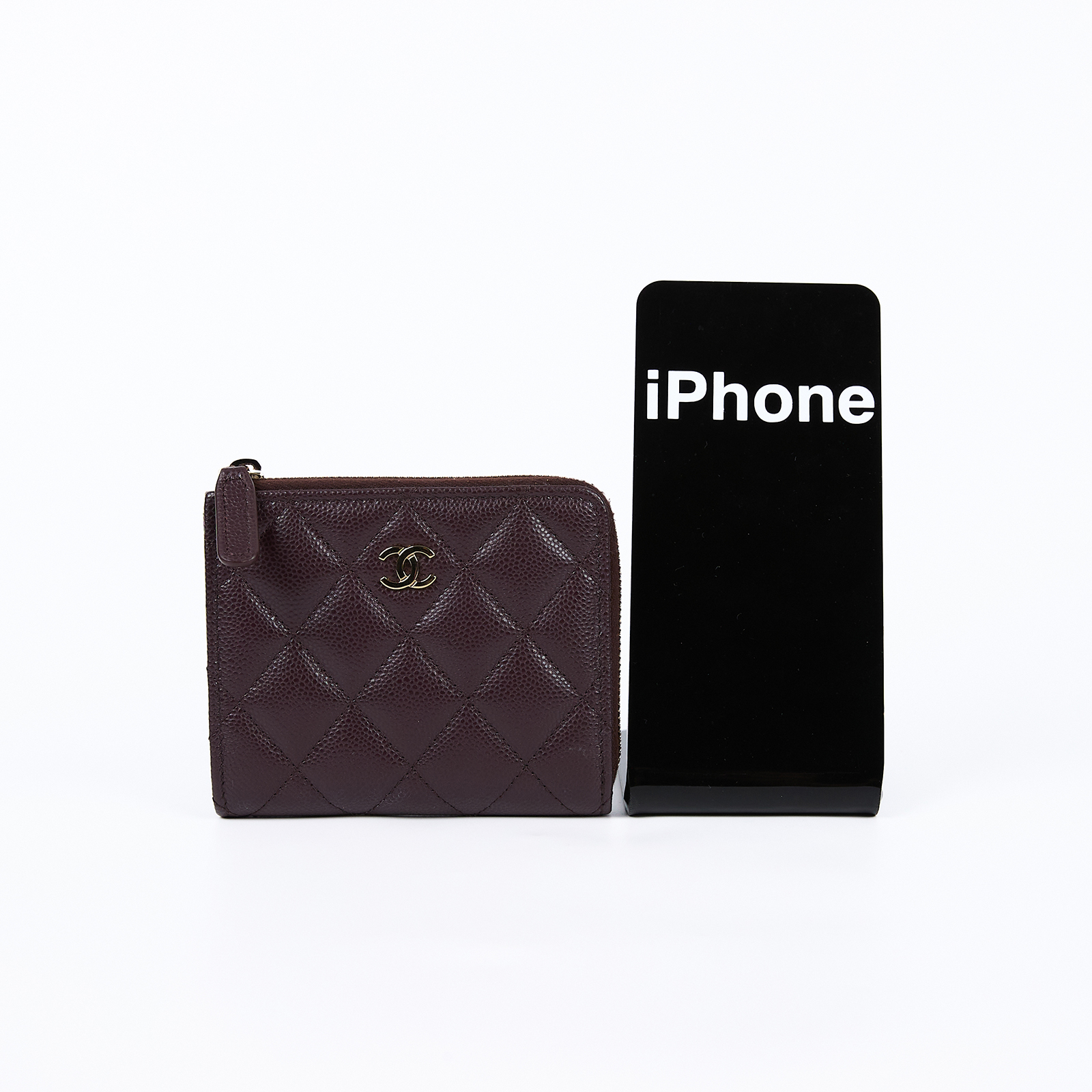 香奈兒 CHANEL CC LOGO 零錢包 卡片夾 AP3999 晶片款 酒紅L型短夾 無附屬品