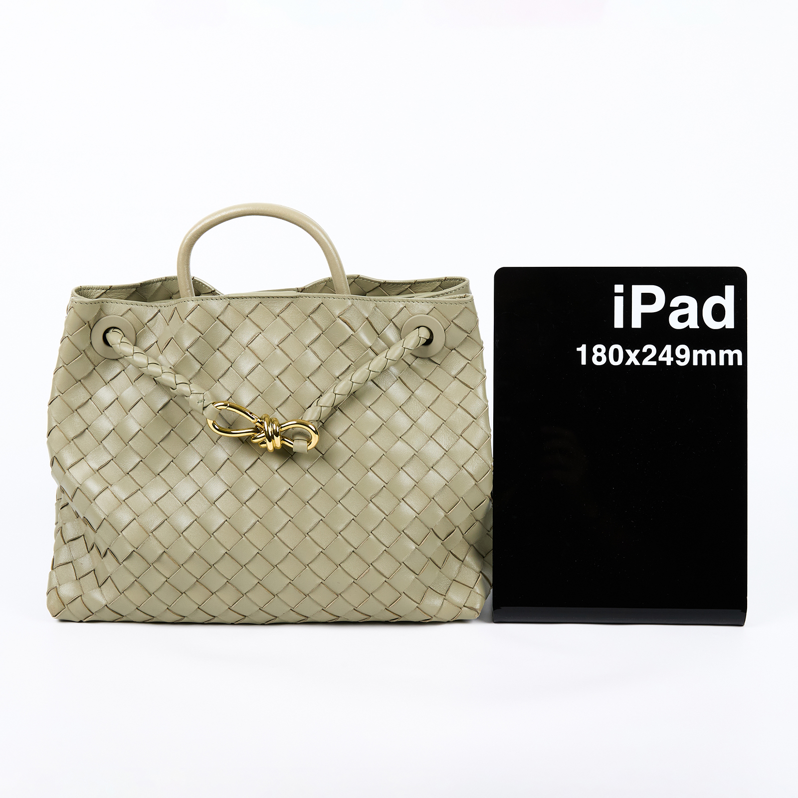 寶緹嘉 BOTTEGA VENETA Medium Andiamo 中型 手提 肩背包 766016VCPP1 灰綠ANDIAMO MEDIUM 無附屬品