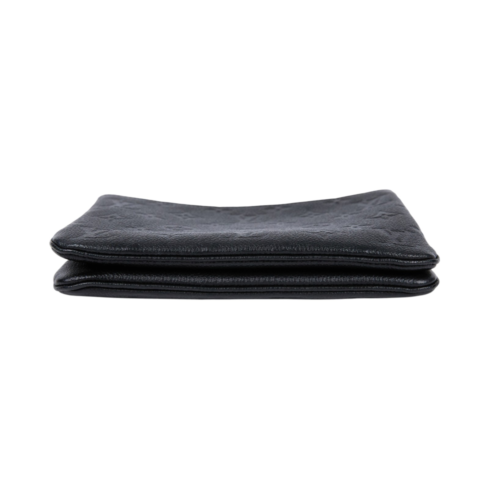 路易威登 LOUIS VUITTON Double Zip Pochette 牛皮 多夾層手拿 斜背包 M68568  原廠盒子/防塵袋/背帶
