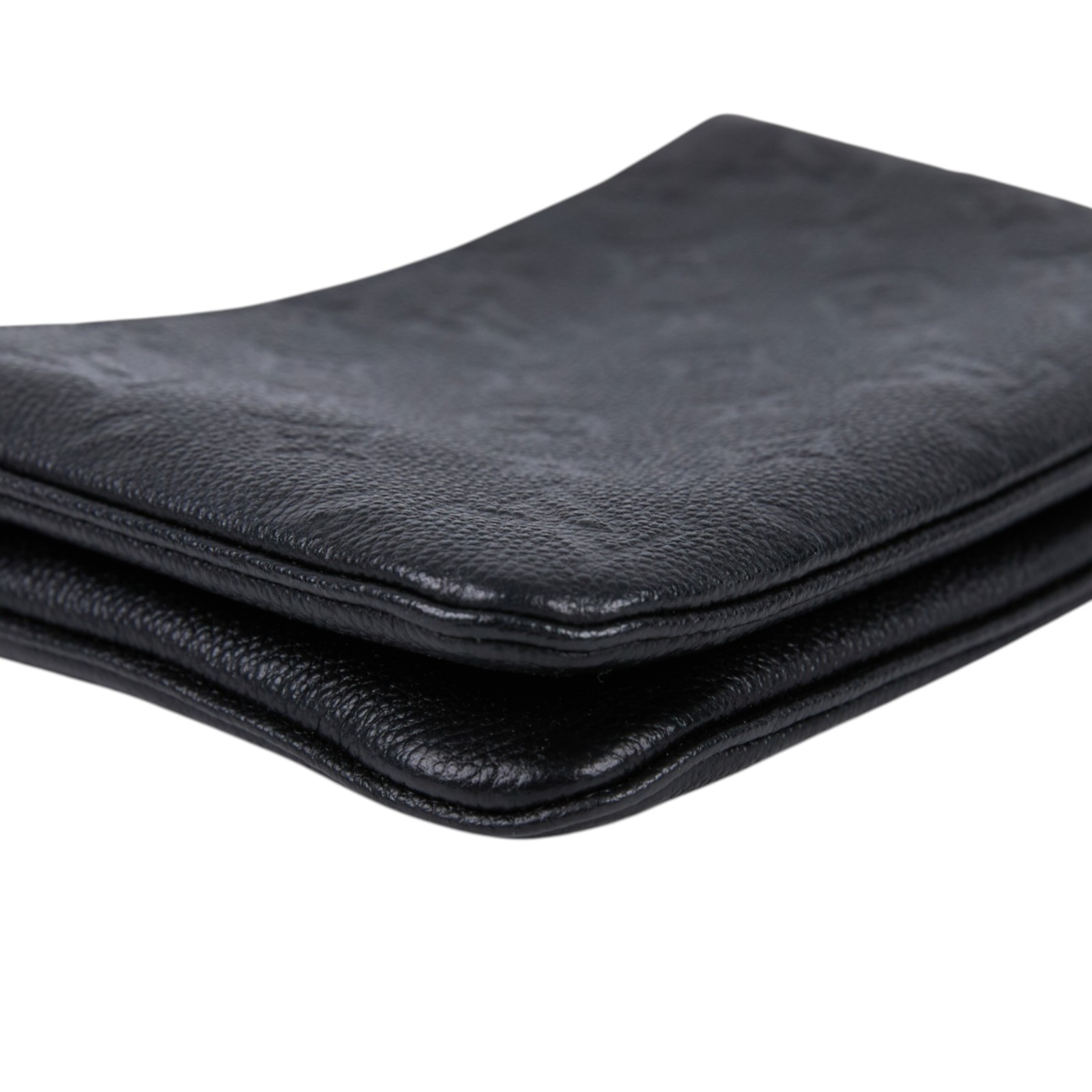 路易威登 LOUIS VUITTON Double Zip Pochette 牛皮 多夾層手拿 斜背包 M68568  原廠盒子/防塵袋/背帶