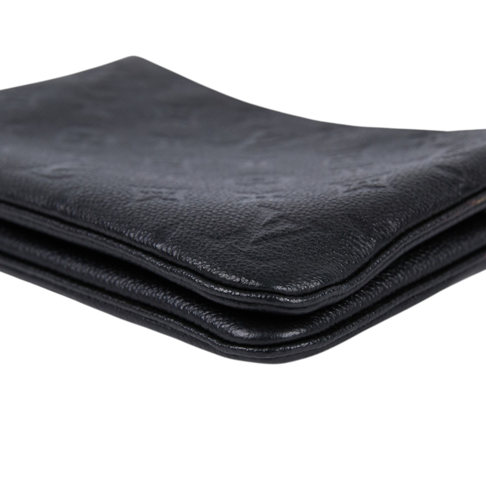 路易威登 LOUIS VUITTON Double Zip Pochette 牛皮 多夾層手拿 斜背包 M68568  原廠盒子/防塵袋/背帶
