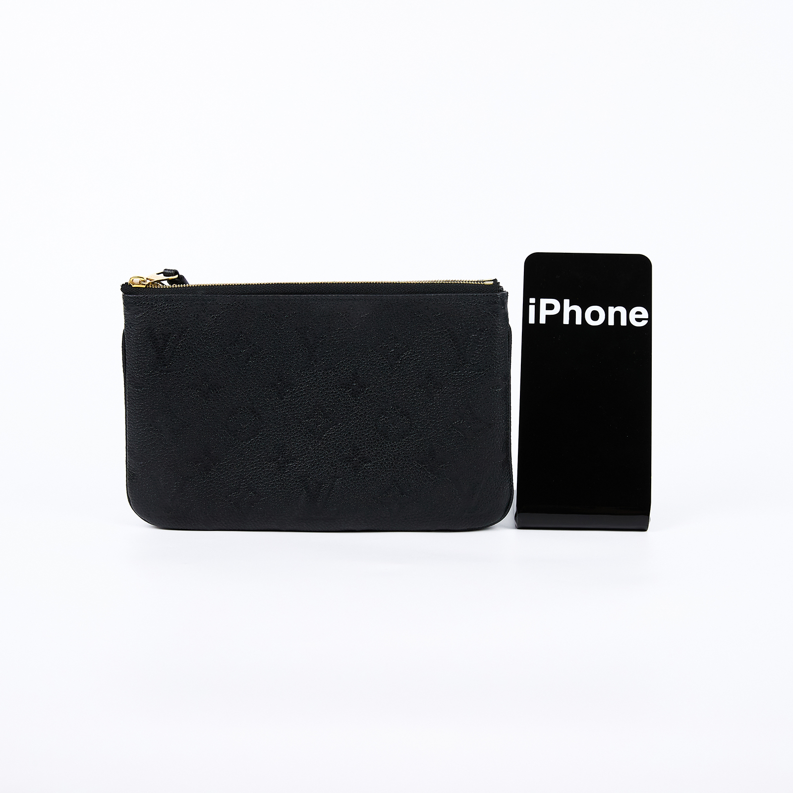 路易威登 LOUIS VUITTON Double Zip Pochette 牛皮 多夾層手拿 斜背包 M68568  原廠盒子/防塵袋/背帶