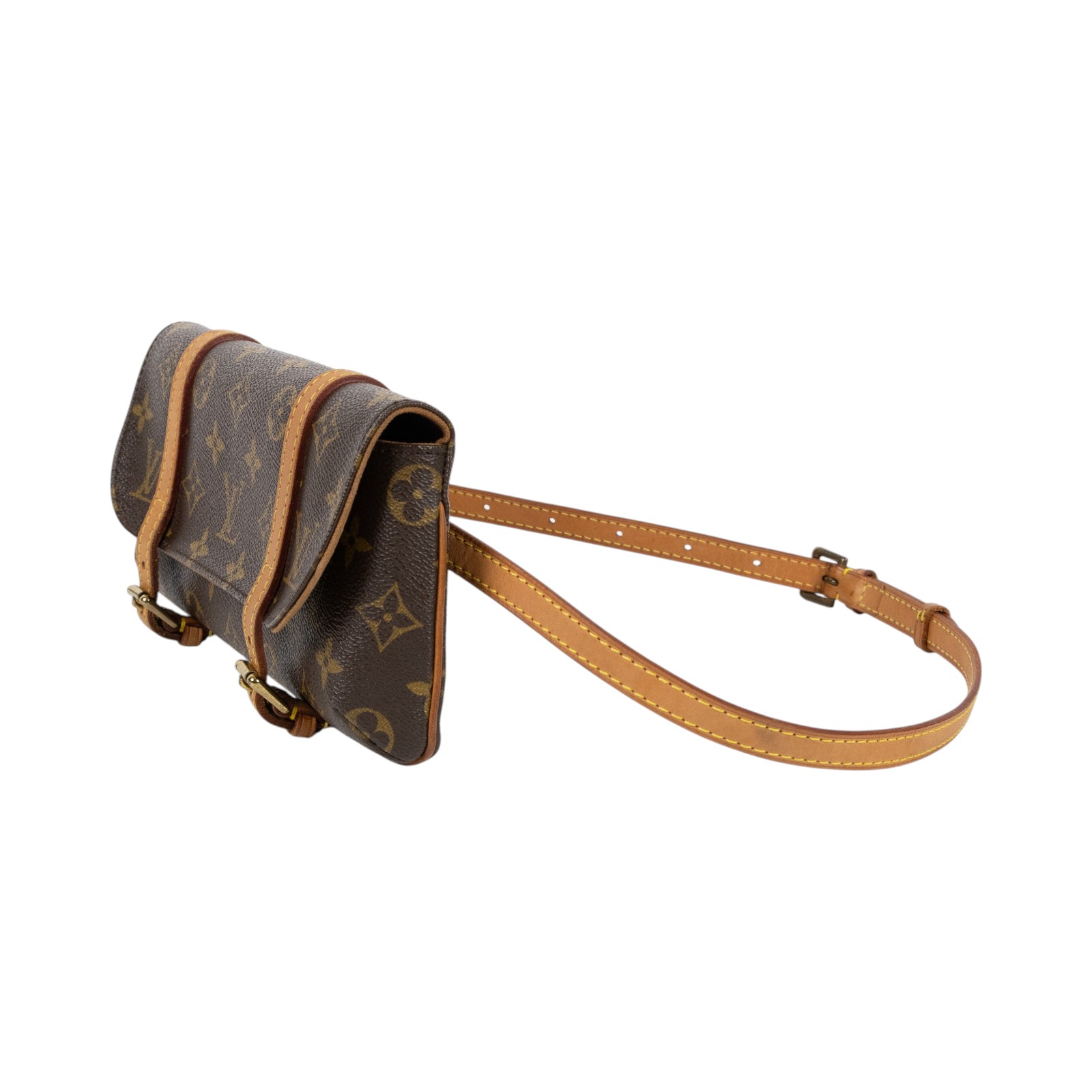 路易威登 LOUIS VUITTON Pochette Marelle 經典帆布 腰包 M51159 原花腰包側背包 Pochette Marelle 背帶