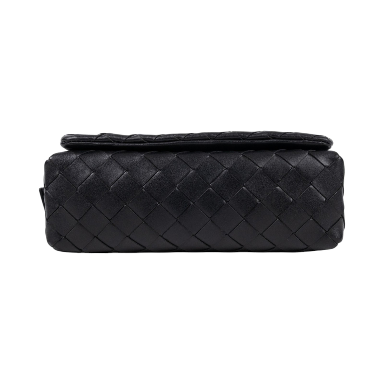 寶緹嘉 BOTTEGA VENETA Intrecciato 翻蓋編織迷你包 857931V2HL0 晶片款 黑INTRECCIATO迷你翻蓋包 無附屬品