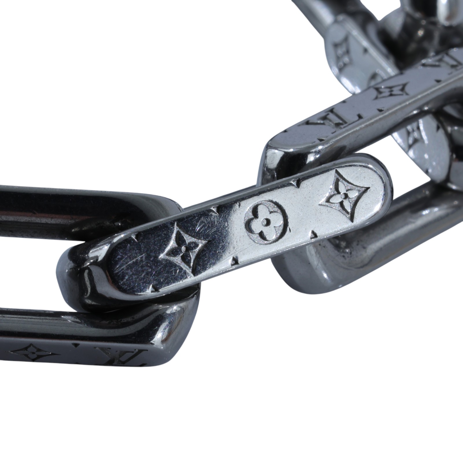 路易威登 LOUIS VUITTON Monogram Chain 手鍊 M00308 銀色Monogram Chain手鍊 原廠盒子/防塵袋/購買證明