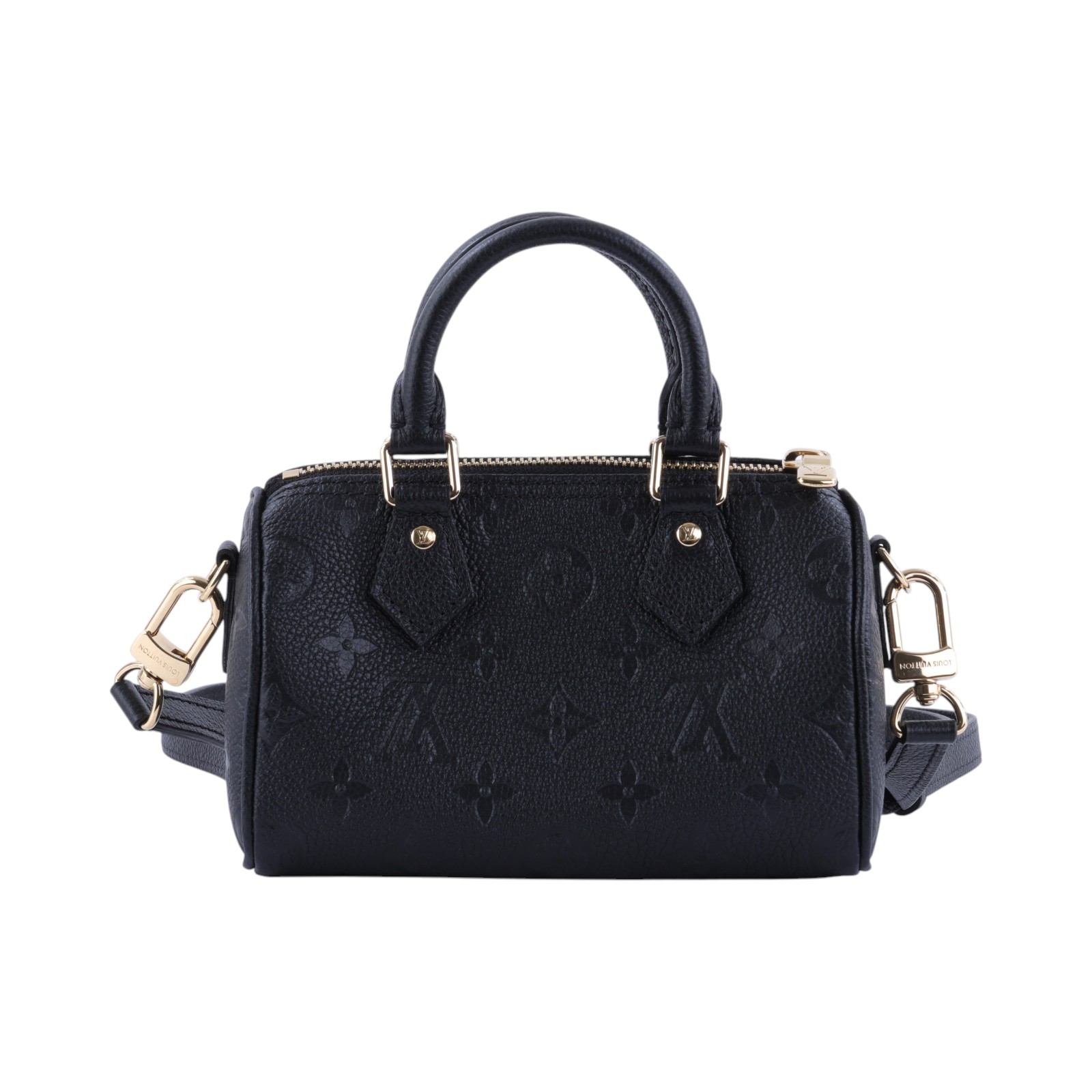 路易威登 LOUIS VUITTON Nano Speedy 壓花牛皮 迷你 鍊帶 波士頓包 M82450 晶片款  原廠盒子/防塵袋/背帶/購買證明