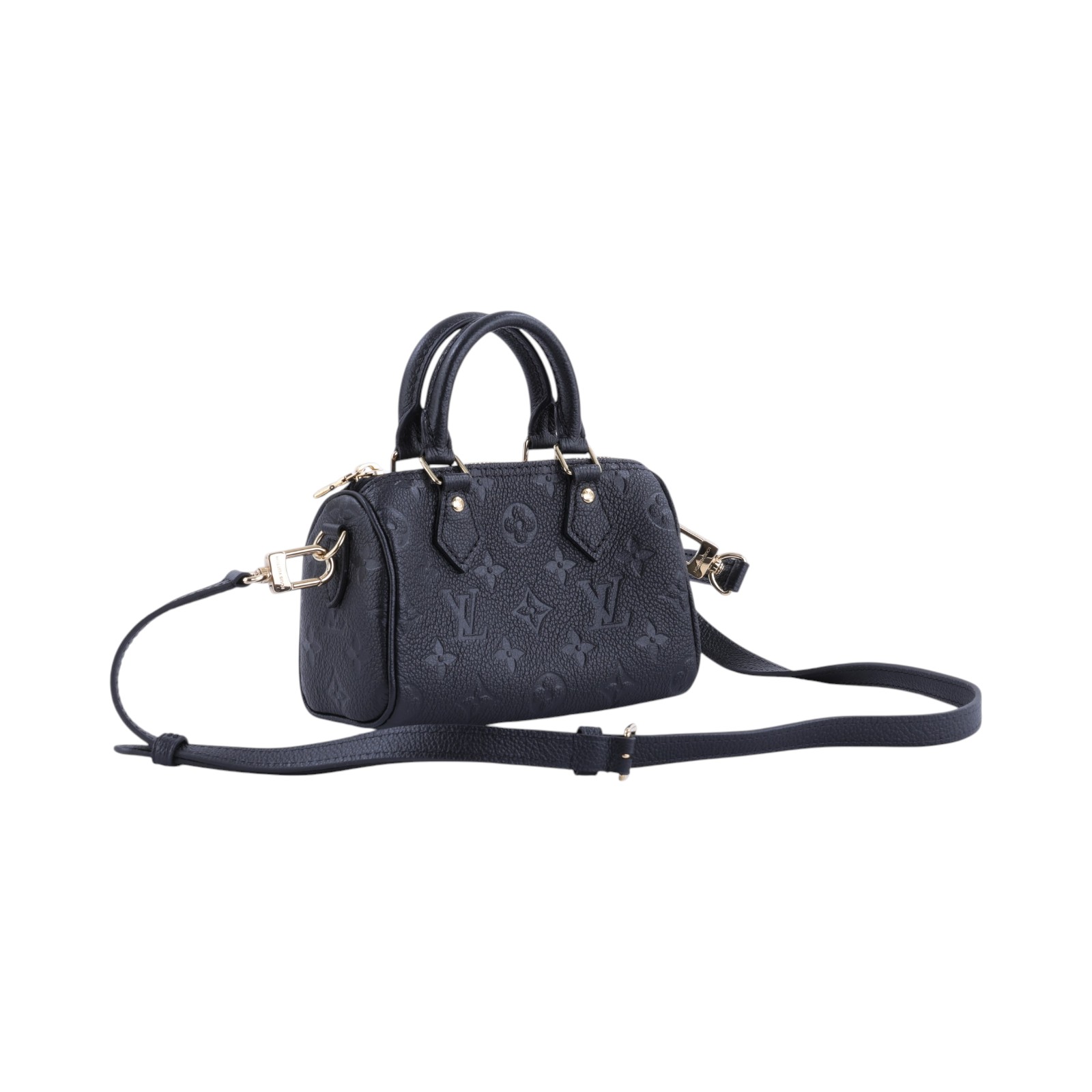 路易威登 LOUIS VUITTON Nano Speedy 壓花牛皮 迷你 鍊帶 波士頓包 M82450 晶片款  原廠盒子/防塵袋/背帶/購買證明