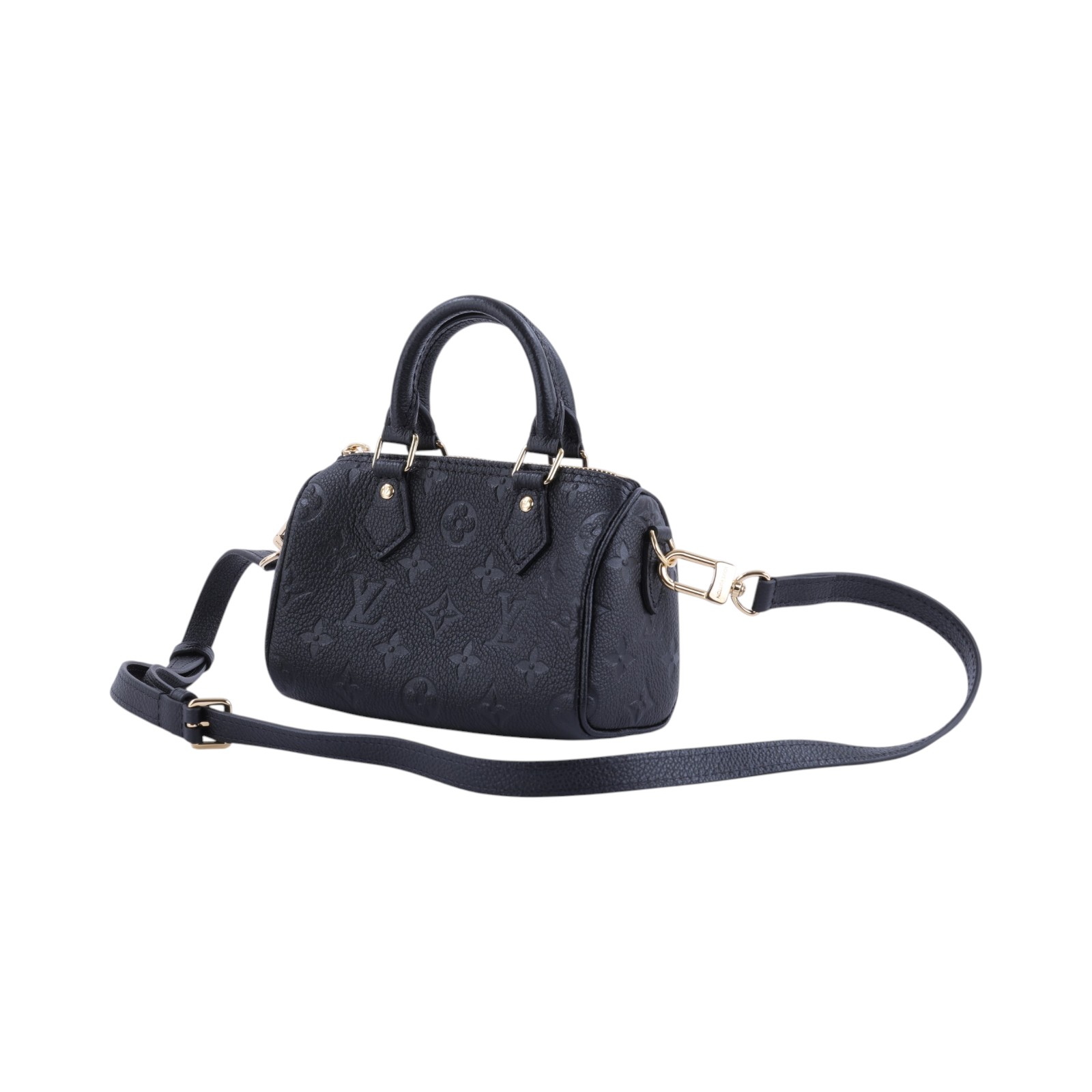 路易威登 LOUIS VUITTON Nano Speedy 壓花牛皮 迷你 鍊帶 波士頓包 M82450 晶片款  原廠盒子/防塵袋/背帶/購買證明