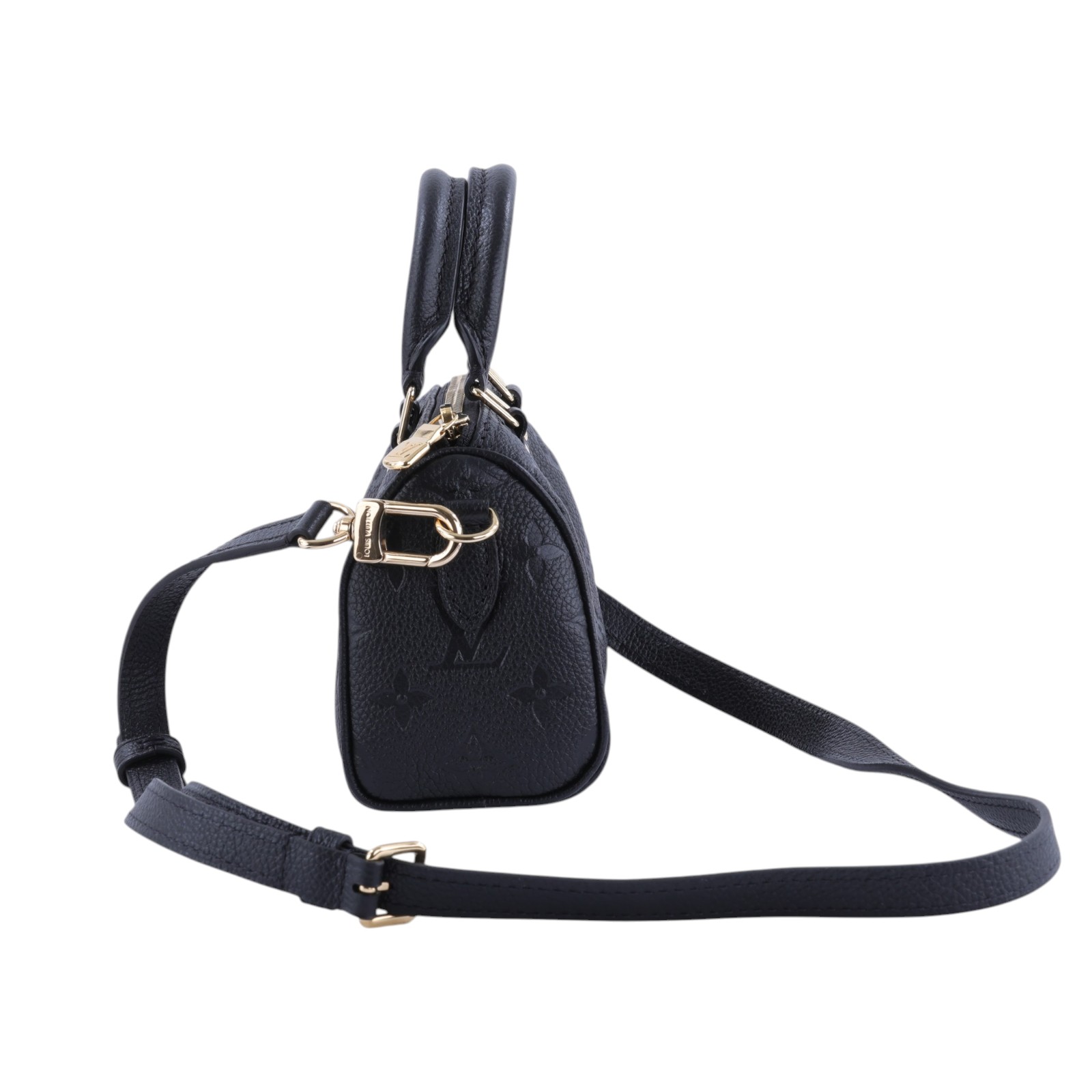 路易威登 LOUIS VUITTON Nano Speedy 壓花牛皮 迷你 鍊帶 波士頓包 M82450 晶片款  原廠盒子/防塵袋/背帶/購買證明