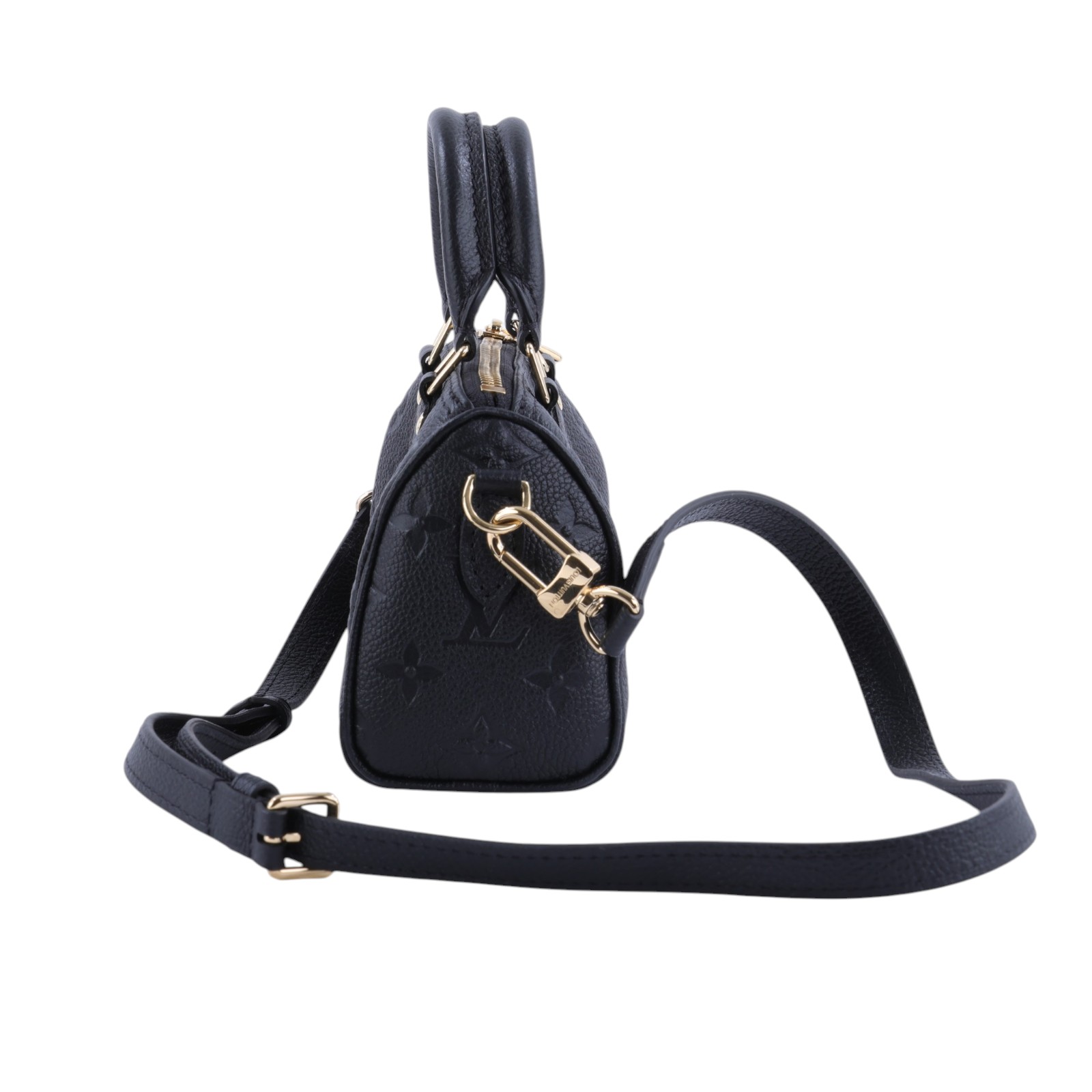 路易威登 LOUIS VUITTON Nano Speedy 壓花牛皮 迷你 鍊帶 波士頓包 M82450 晶片款  原廠盒子/防塵袋/背帶/購買證明