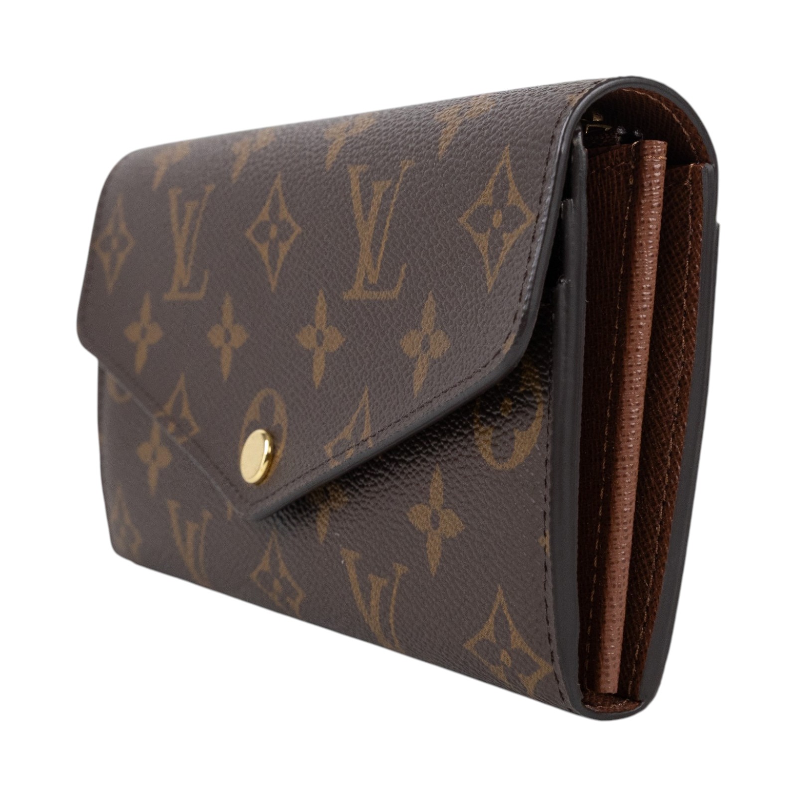 路易威登 LOUIS VUITTON Sarah 錢包 口蓋長夾 棕色 M60531 晶片款 原花SARAH掀蓋長夾 原廠盒子/防塵袋
