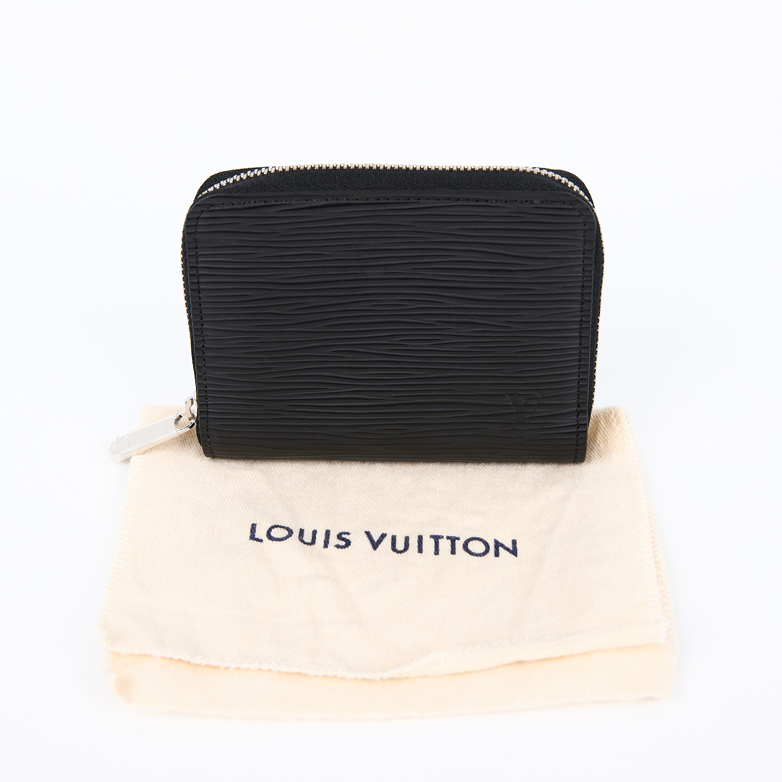 路易威登 LOUIS VUITTON Zippy 零錢包 卡片包 錢包 M60152 黑EPI拉鍊短夾 防塵袋