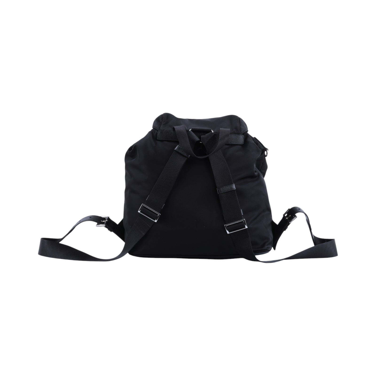 普拉達 PRADA Re-Nylon 中型 背囊 後背包 化妝袋 1BZ811_RV44 黑銀尼龍後包 無附屬品